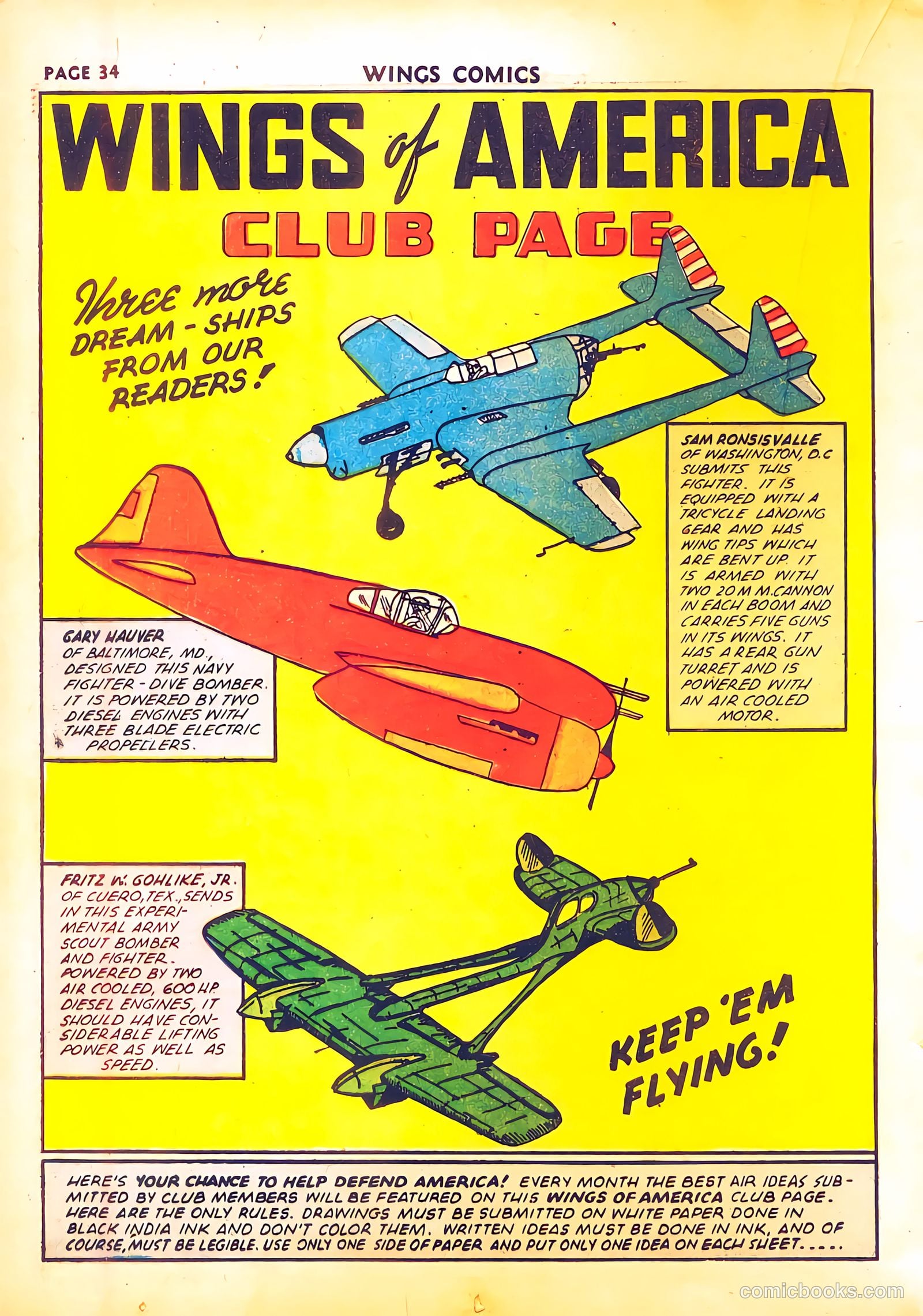 Wings Comics #28 (1942) — page 36 of 68