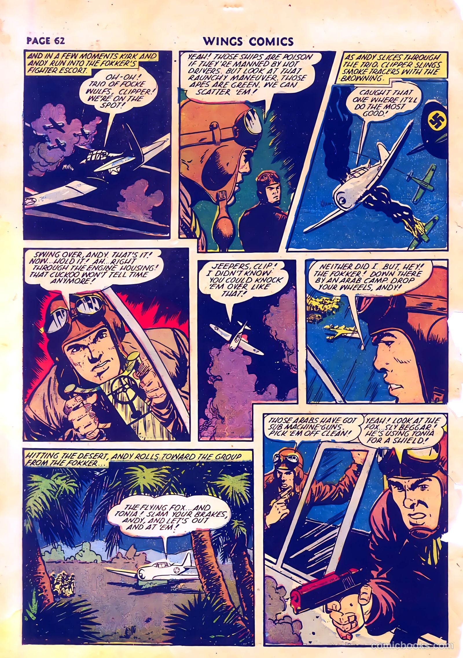 Wings Comics #28 (1942) — page 64 of 68