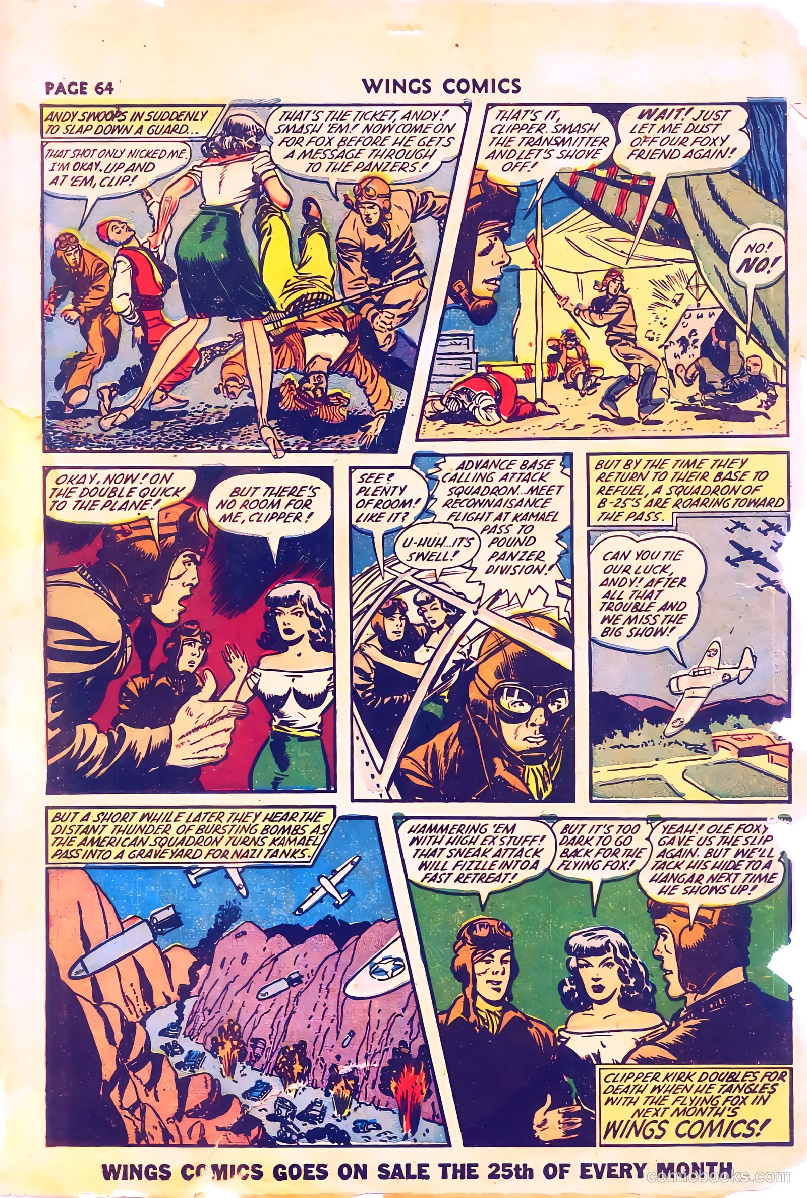 Wings Comics #28 (1942) — page 66 of 68