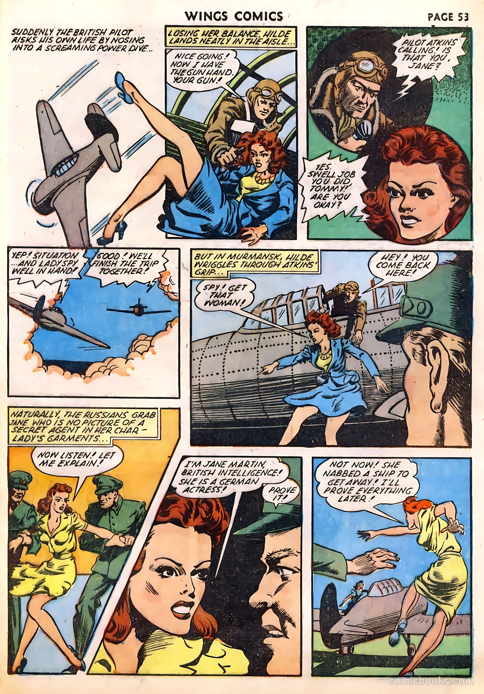 Wings Comics #29 (1943) — page 55 of 68