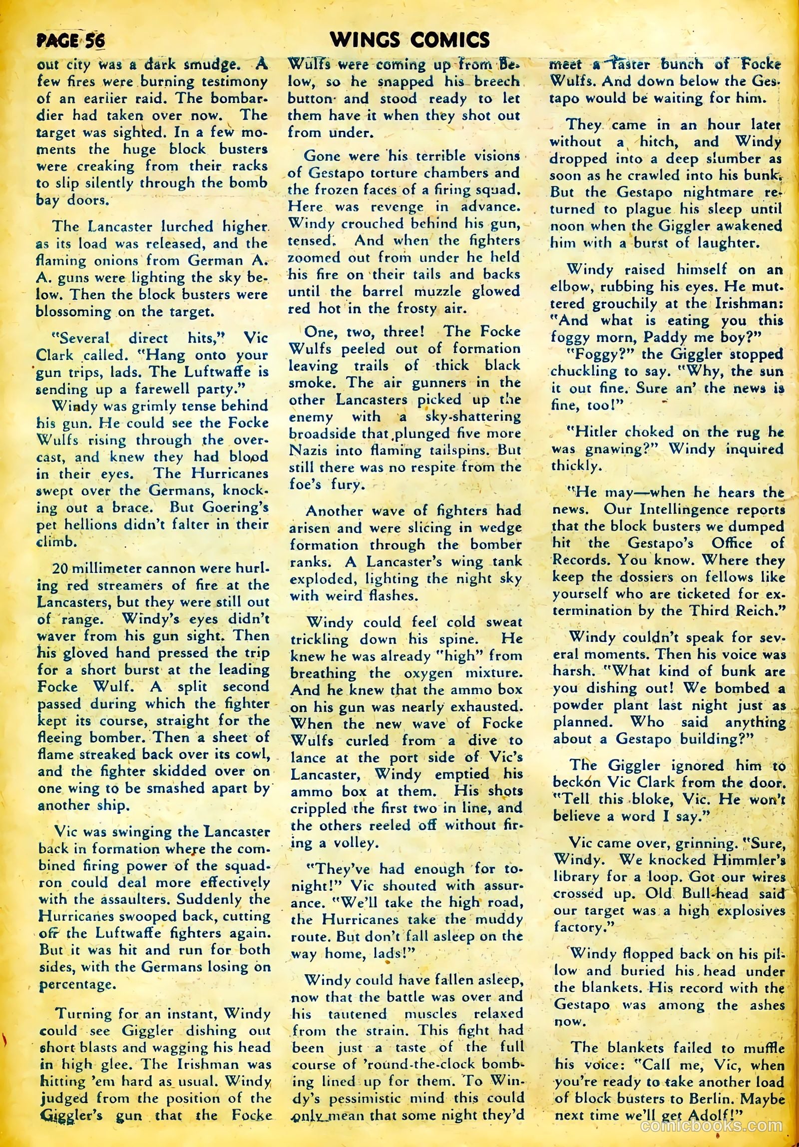 Wings Comics #29 (1943) — page 58 of 68