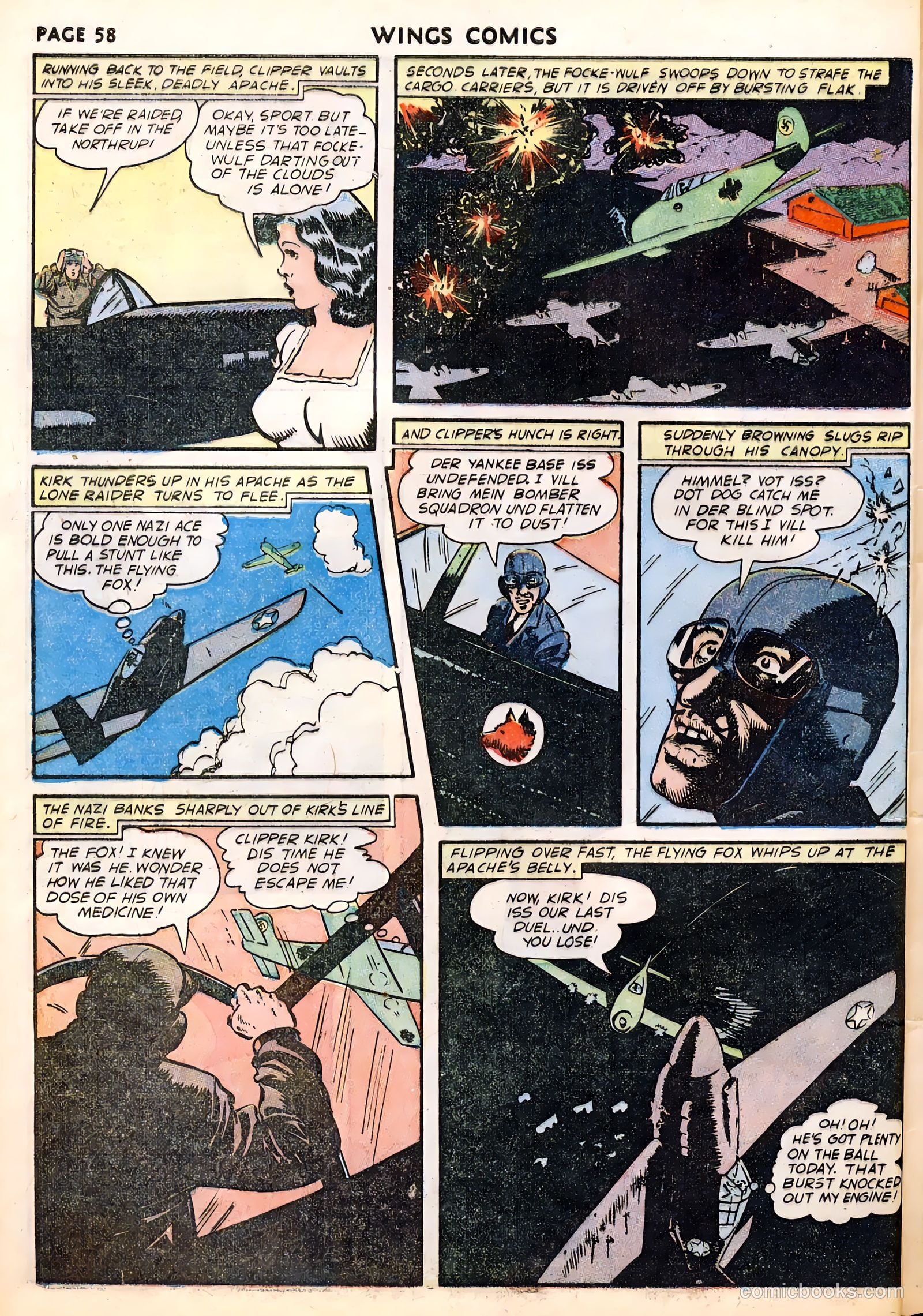Wings Comics #29 (1943) — page 60 of 68