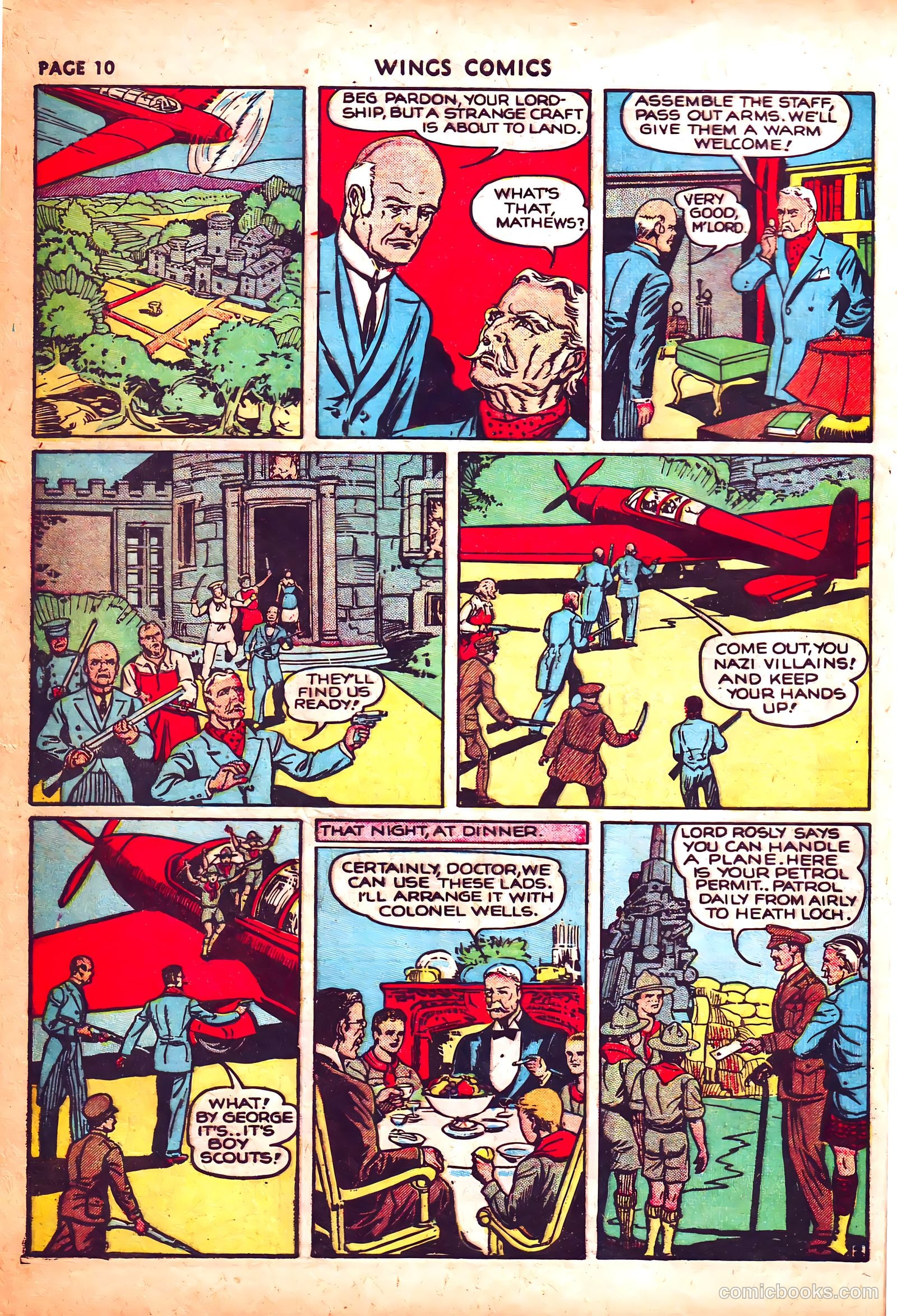 Wings Comics #3 (1940) — page 13 of 69