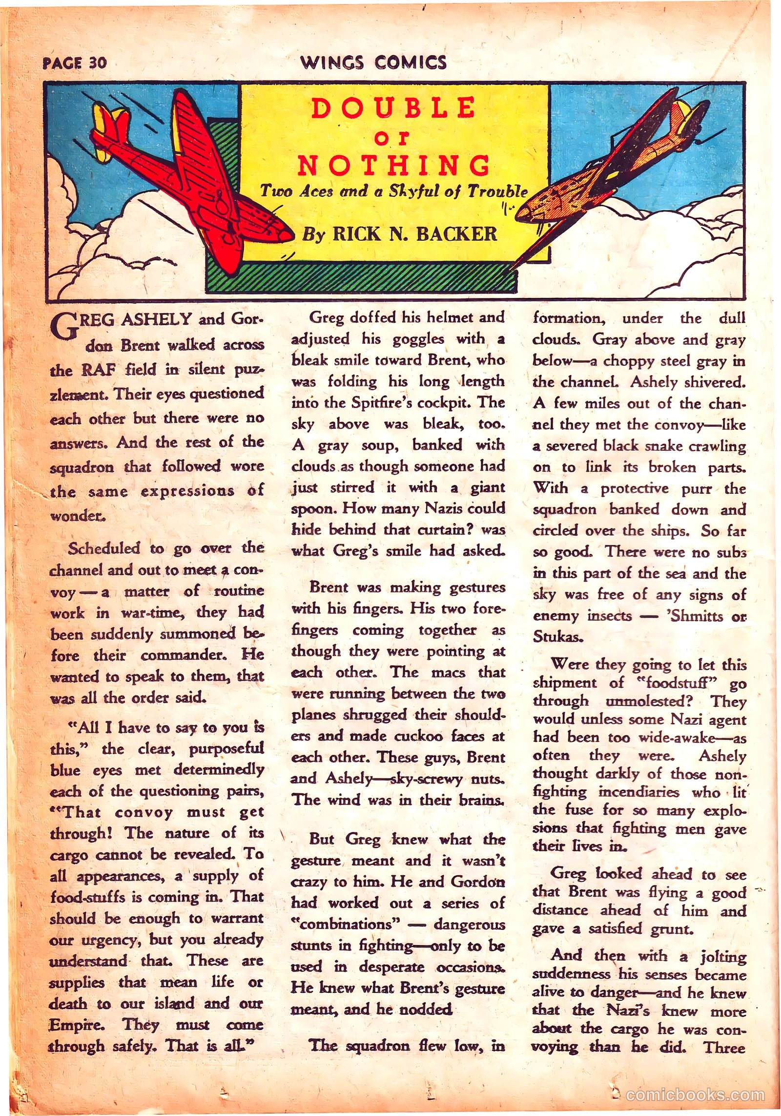 Wings Comics #3 (1940) — page 33 of 69