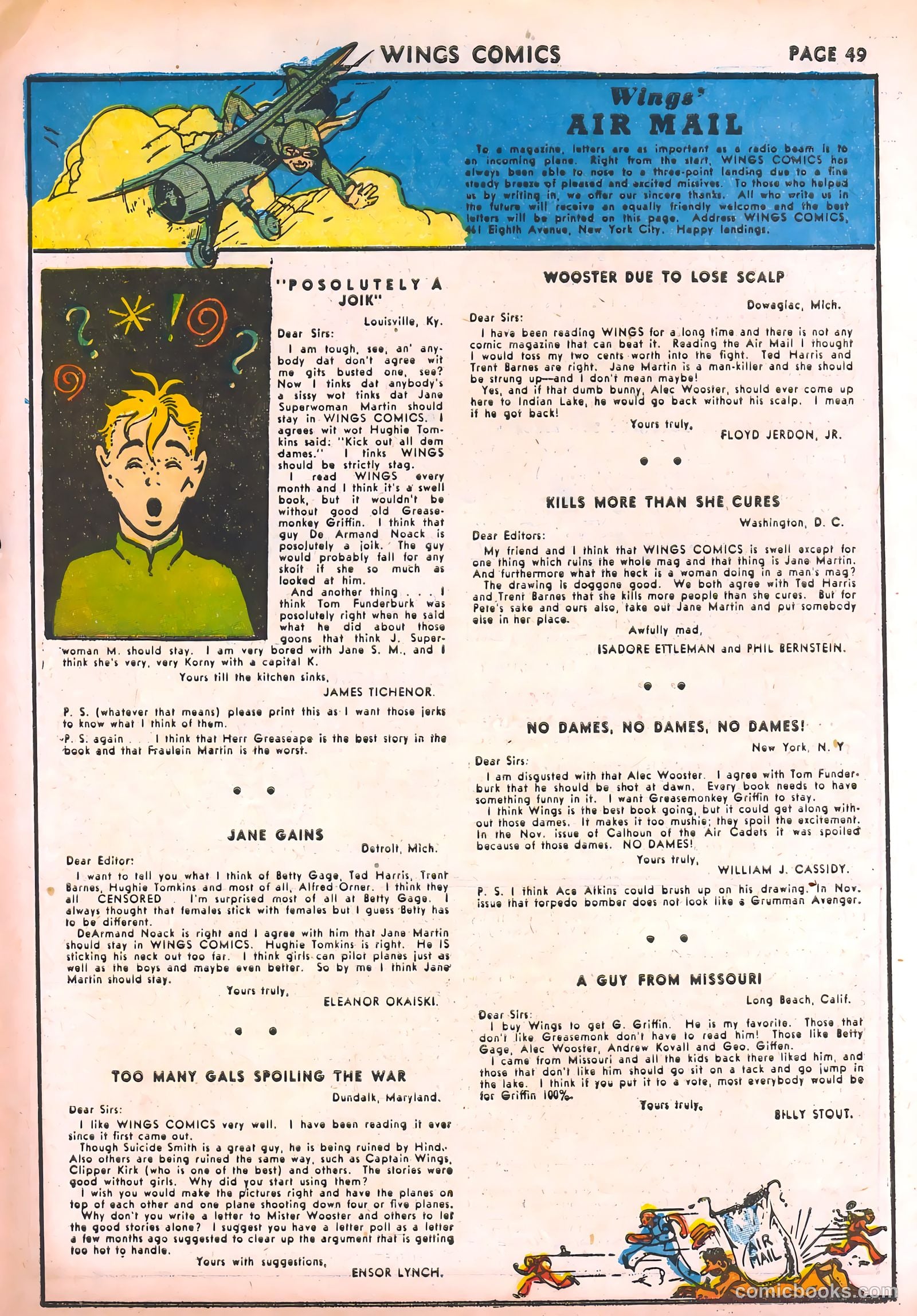 Wings Comics #30 (1943) — page 51 of 68