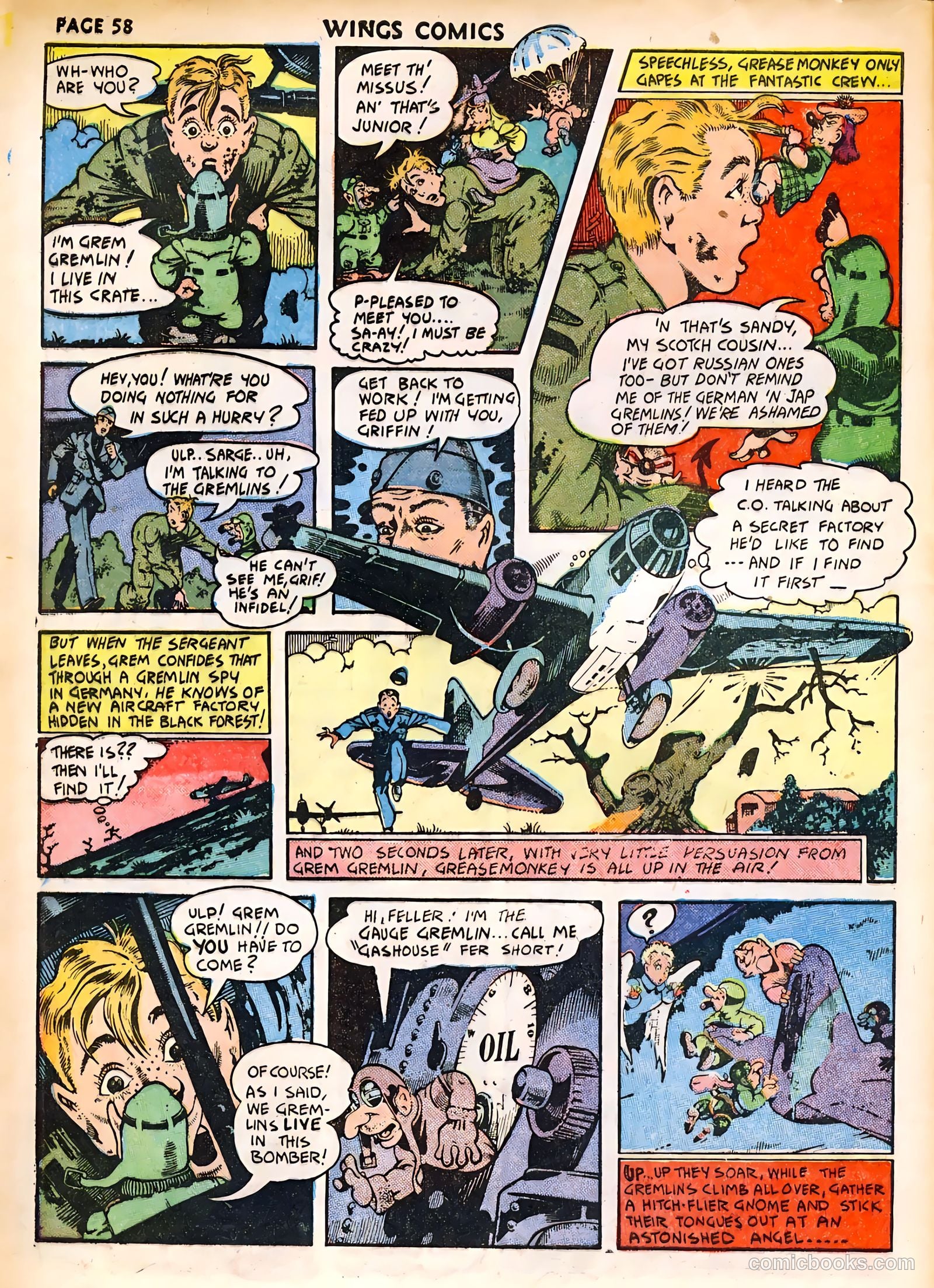 Wings Comics #32 (1943) — page 60 of 68