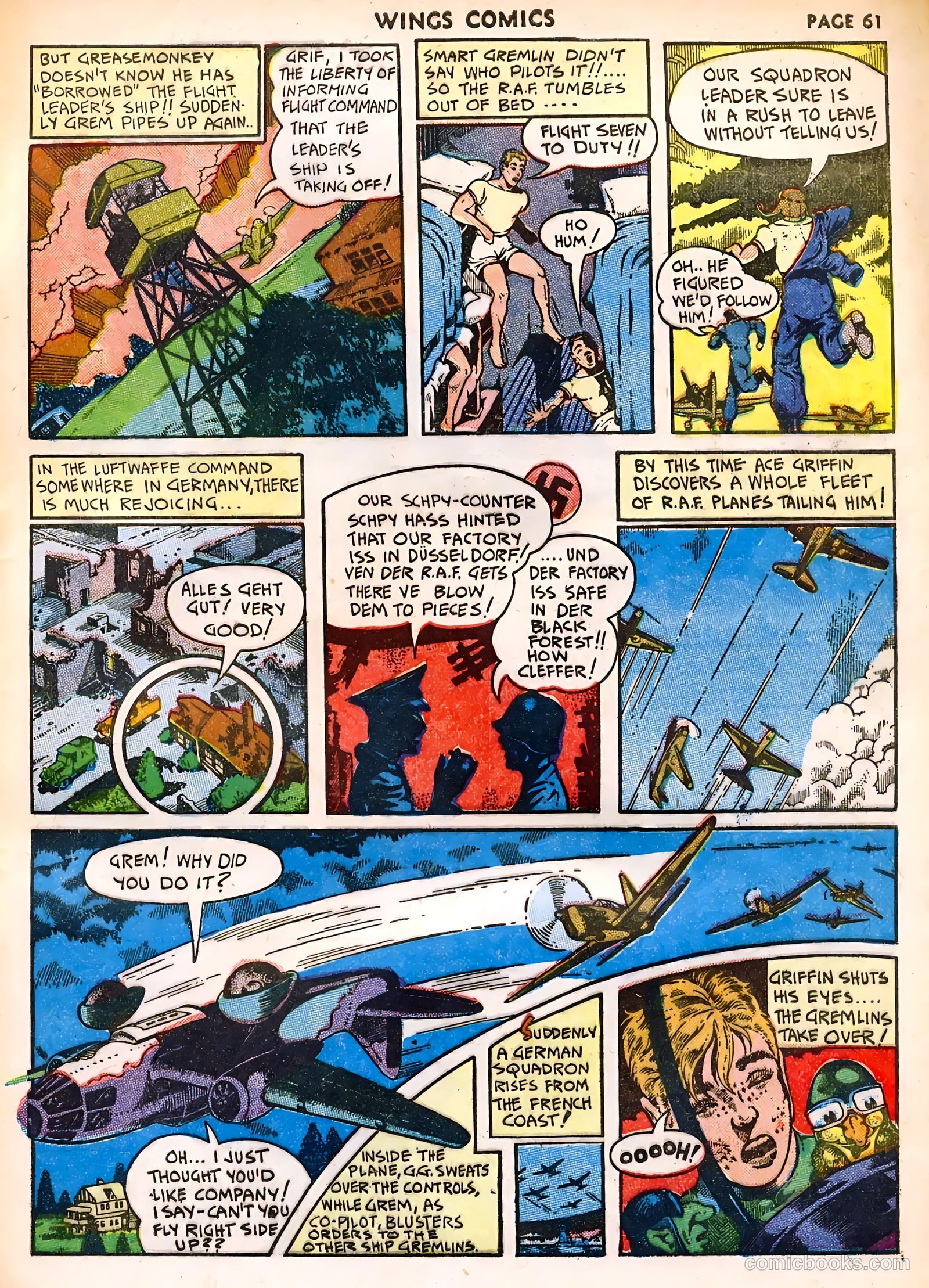 Wings Comics #32 (1943) — page 63 of 68