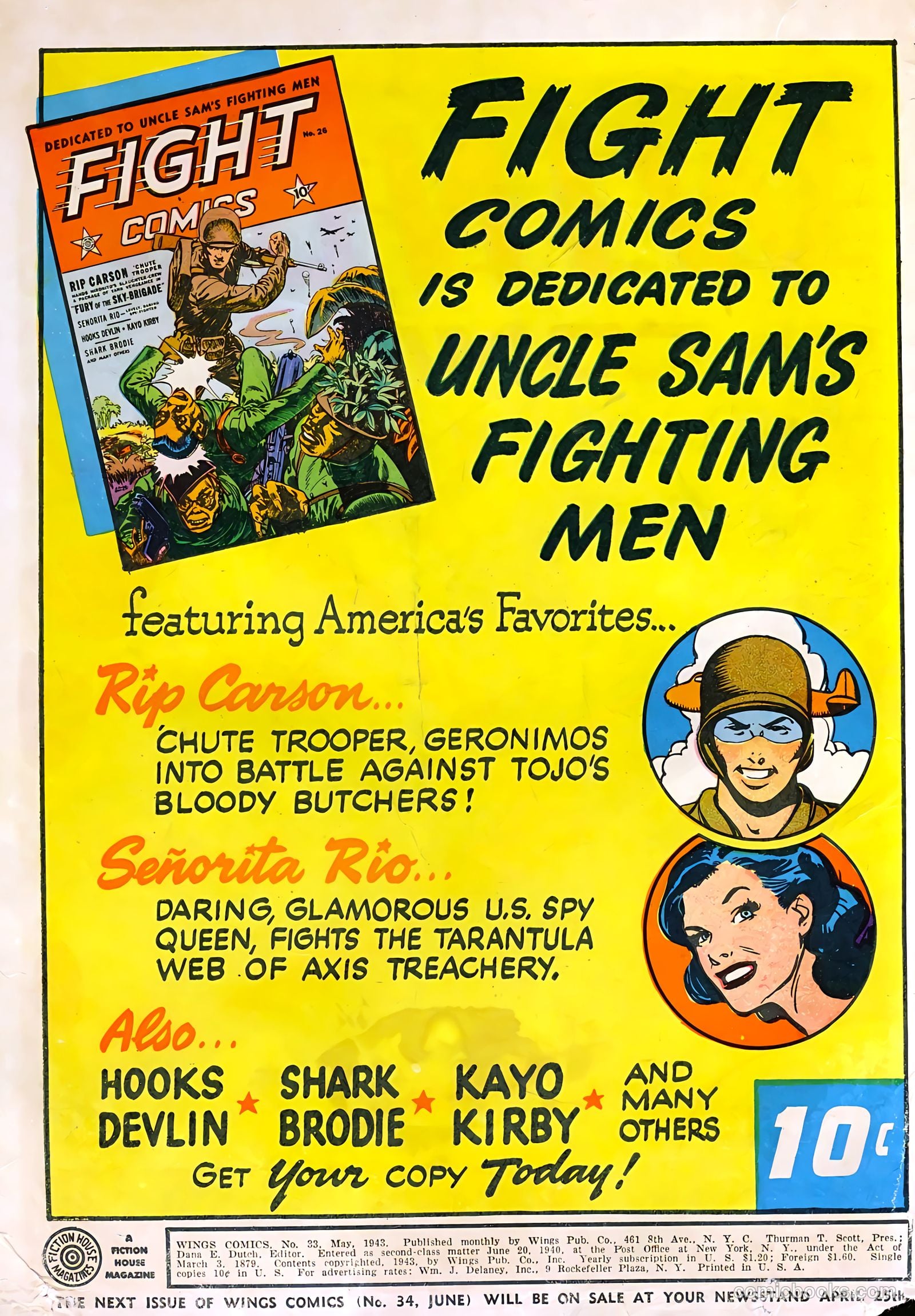 Wings Comics #33 (1943) — page 2 of 68
