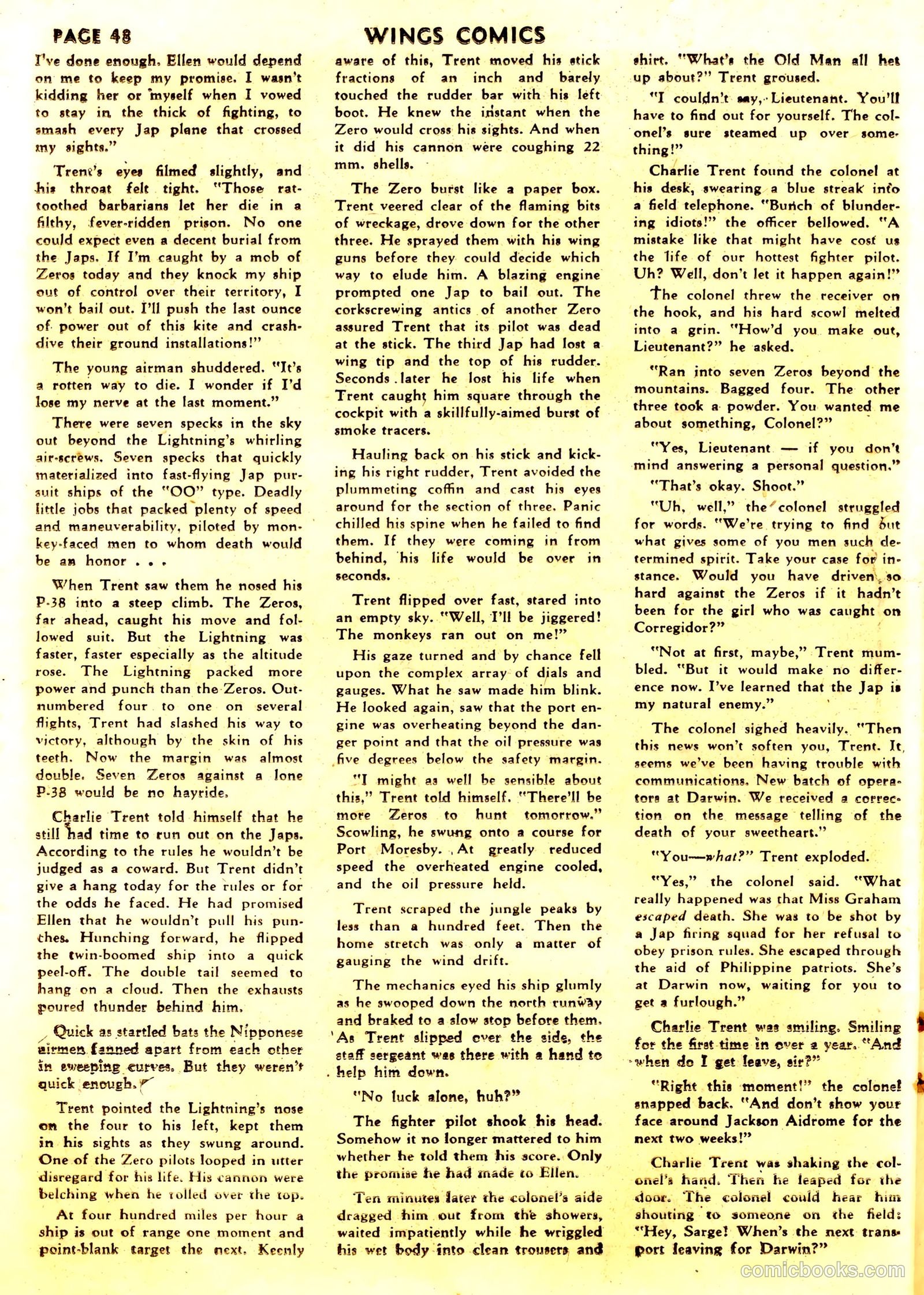 Wings Comics #33 (1943) — page 50 of 68