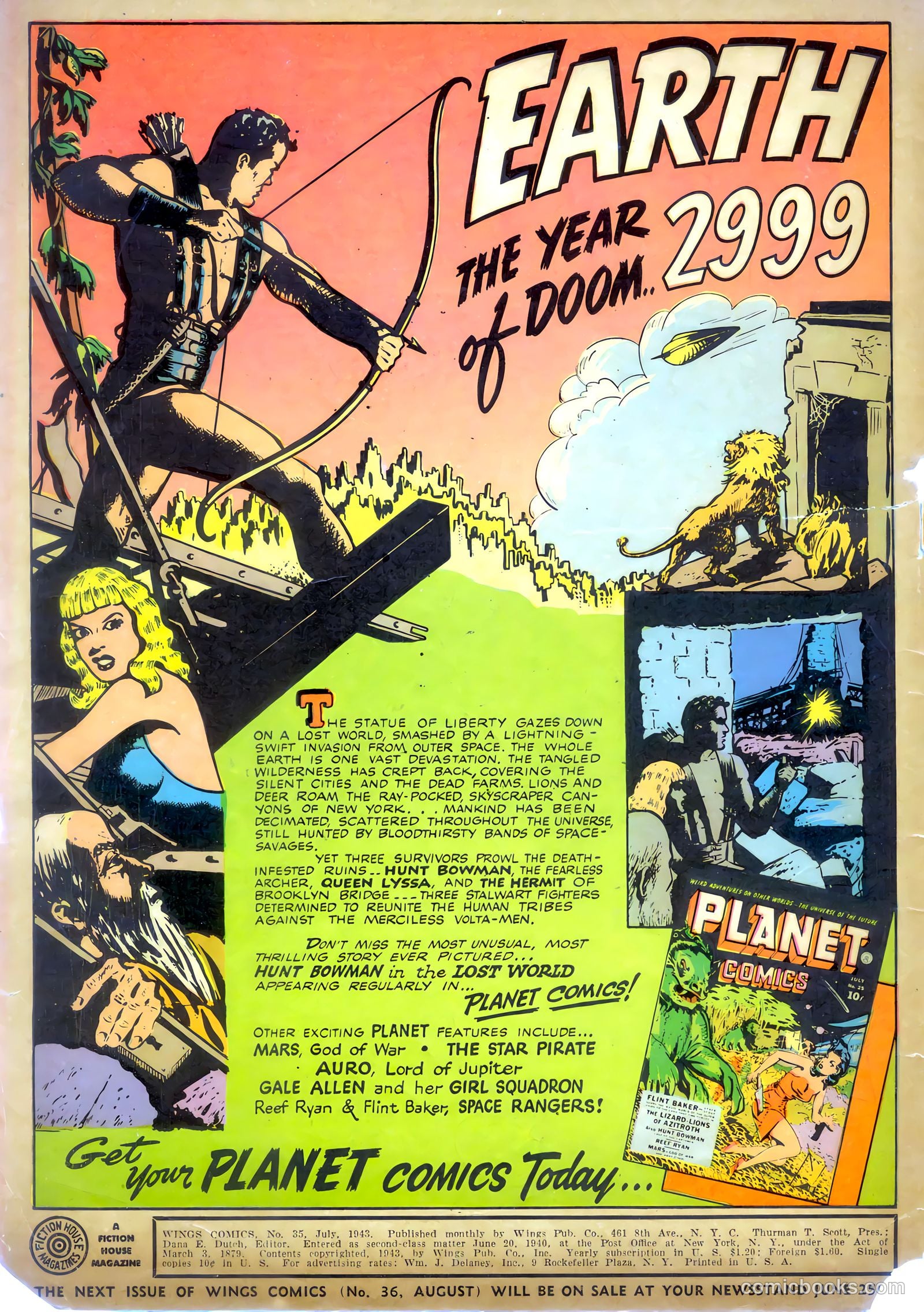 Wings Comics #35 (1943) — page 2 of 60