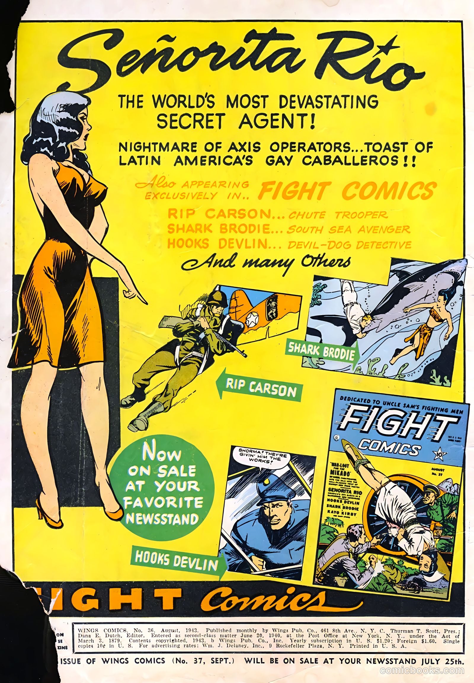 Wings Comics #36 (1943) — page 2 of 61