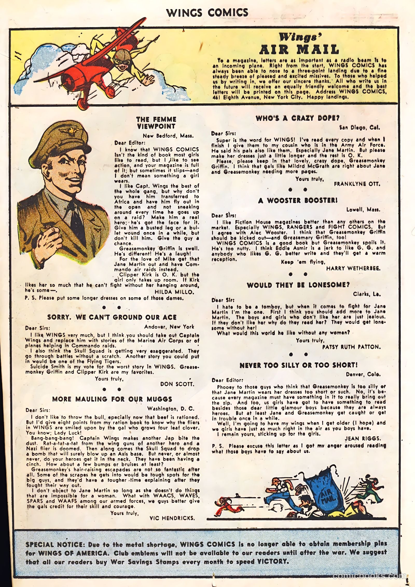 Wings Comics #36 (1943) — page 28 of 61