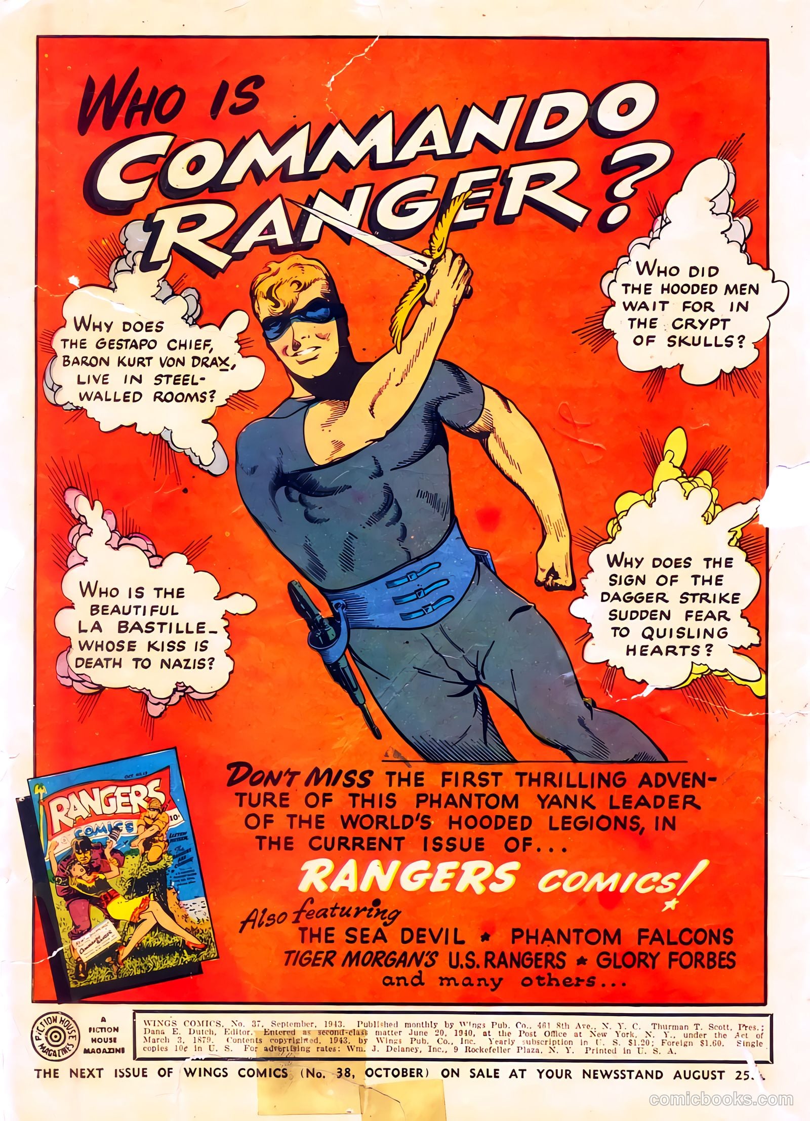 Wings Comics #37 (1943) — page 2 of 60