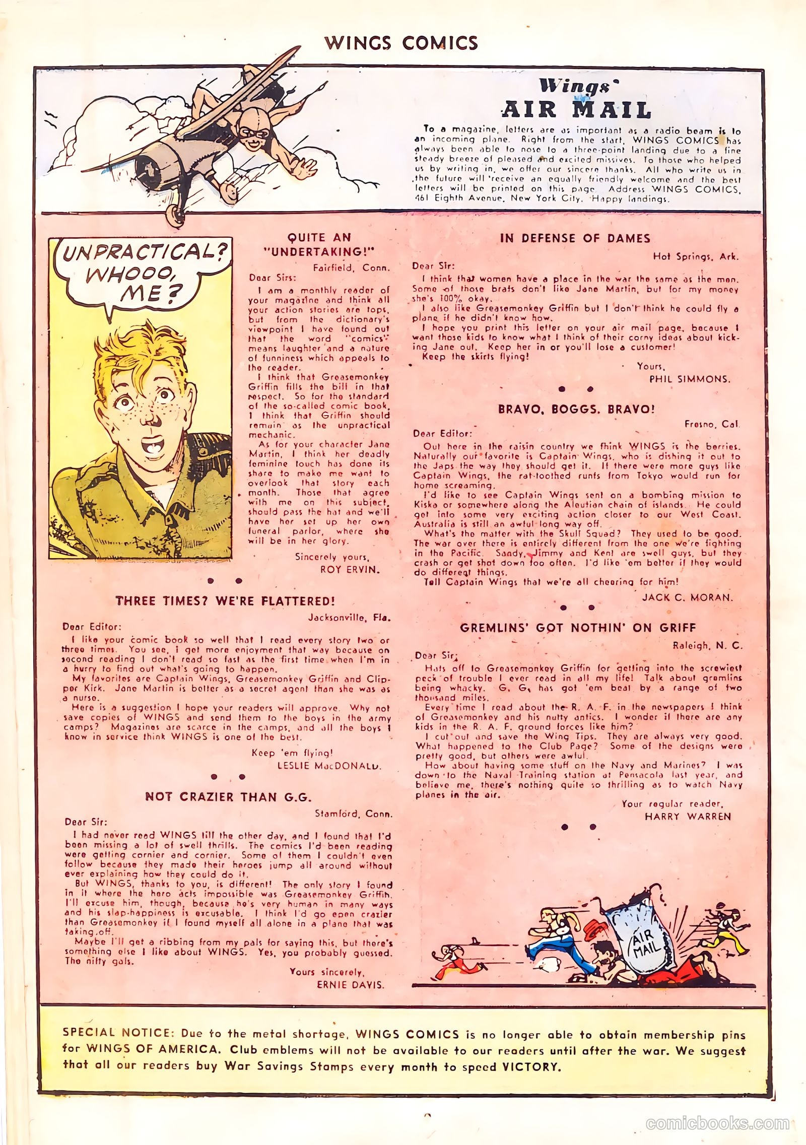 Wings Comics #37 (1943) — page 34 of 60