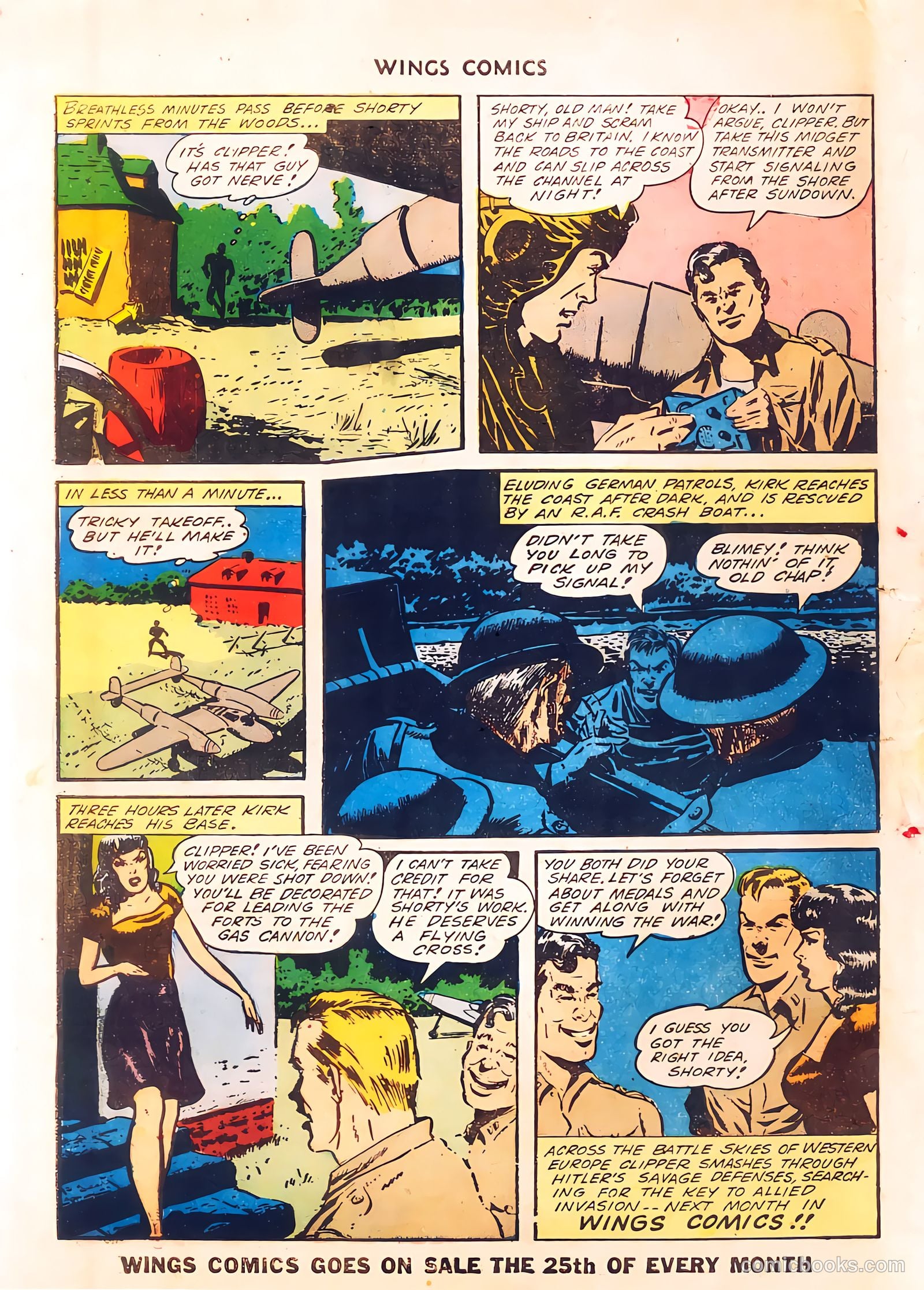 Wings Comics #37 (1943) — page 58 of 60