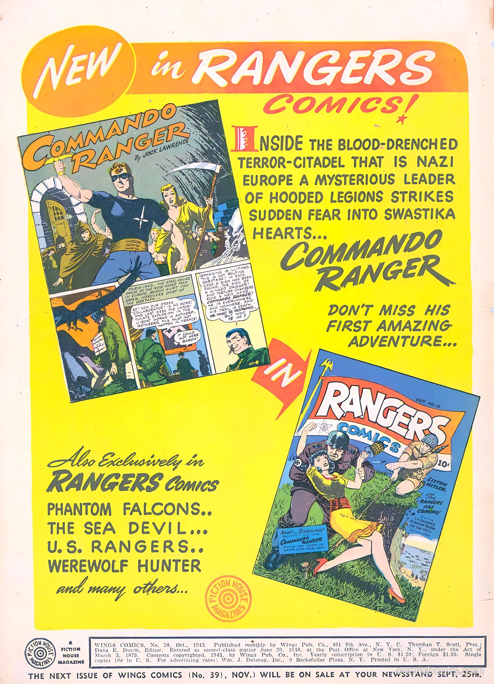 Wings Comics #38 (1943) — page 2 of 60