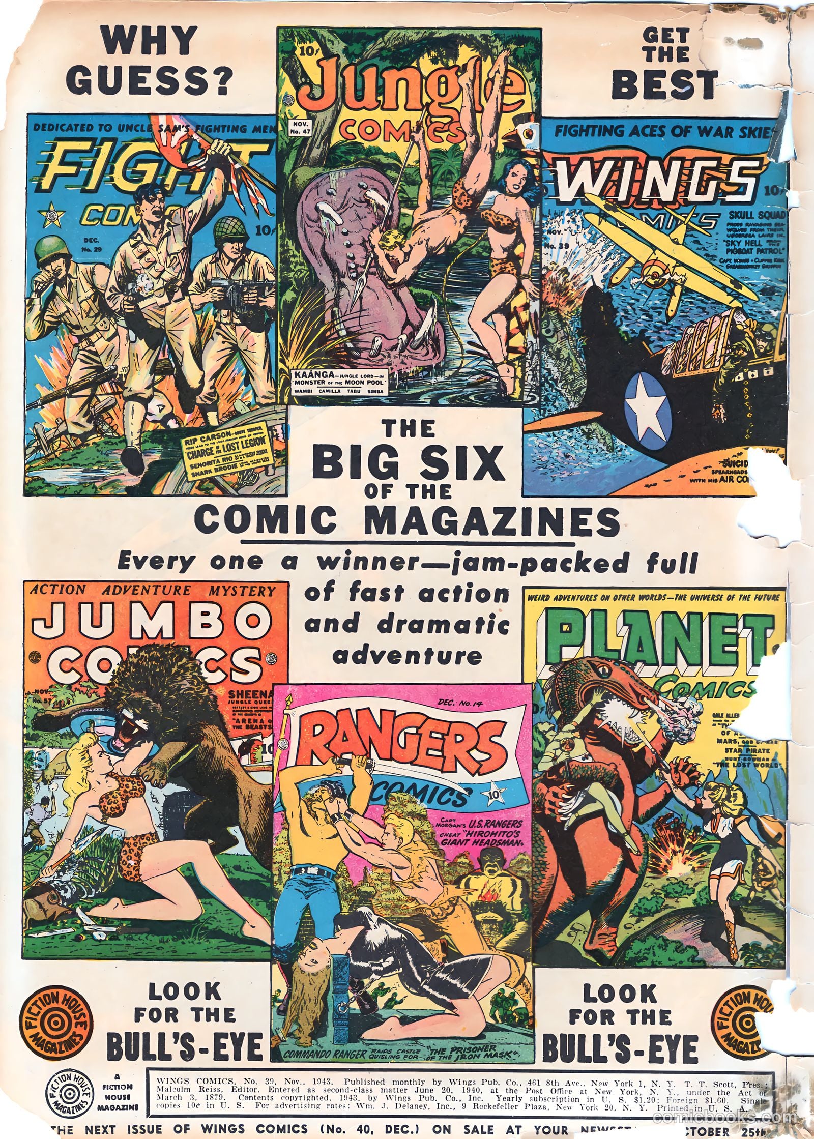 Wings Comics #39 (1943) — page 2 of 60