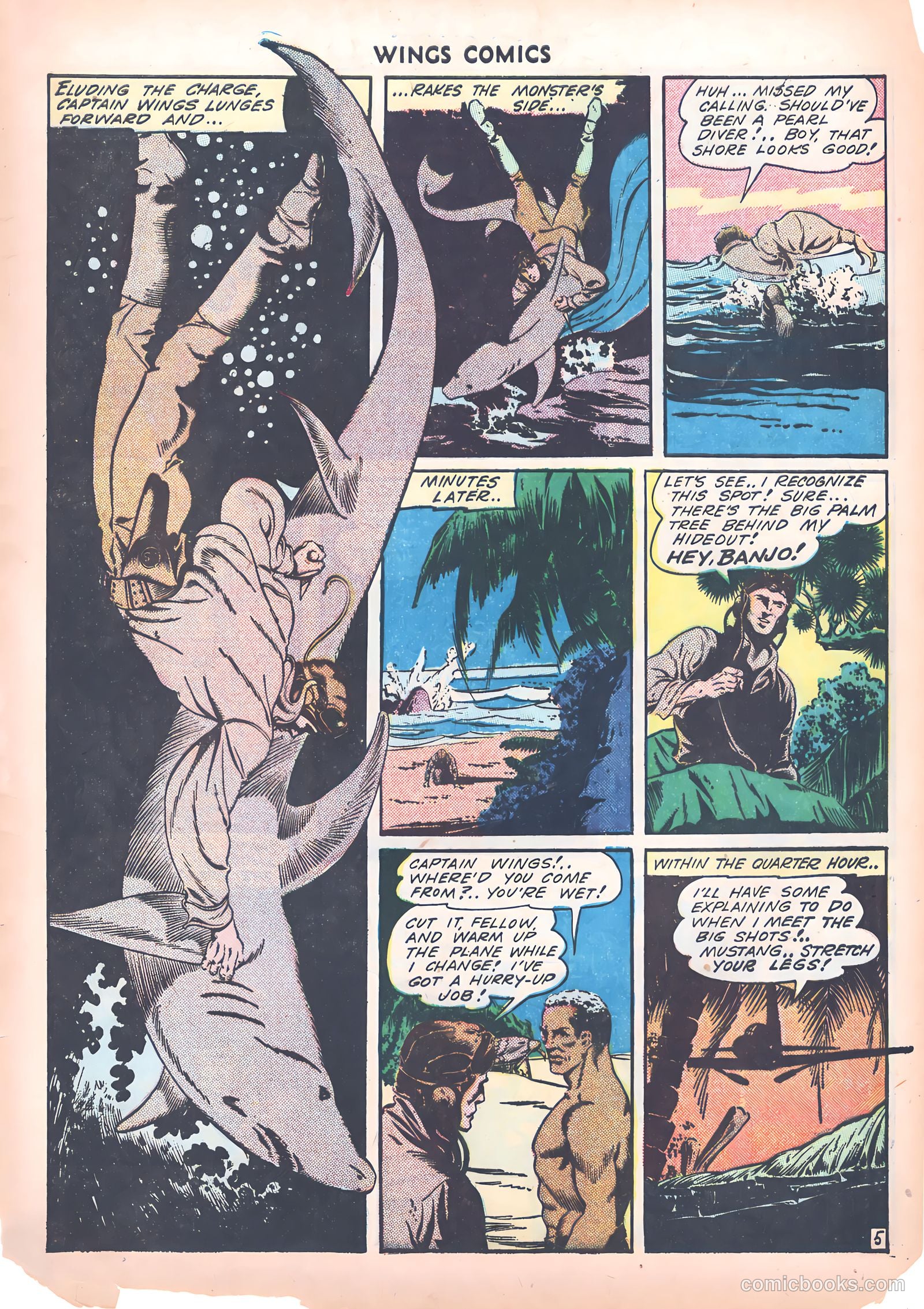 Wings Comics #39 (1943) — page 7 of 60