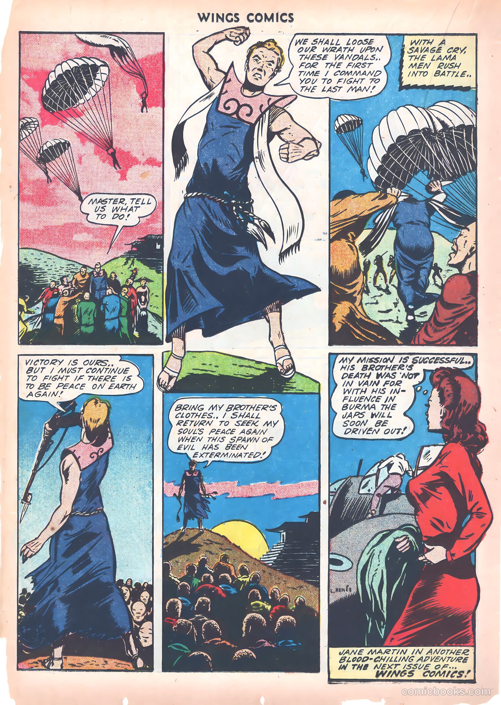 Wings Comics #39 (1943) — page 34 of 60