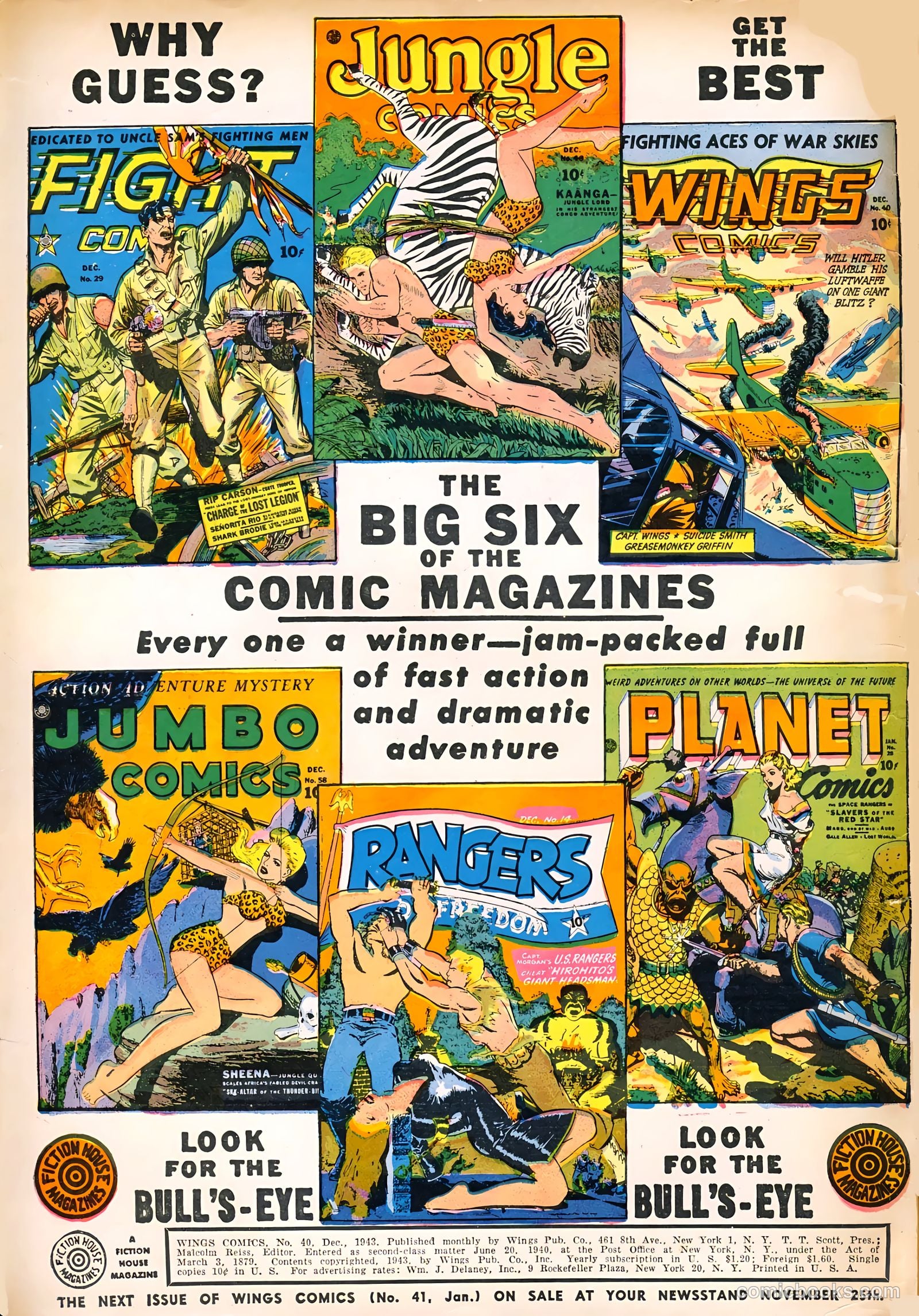 Wings Comics #40 (1943) — page 2 of 60