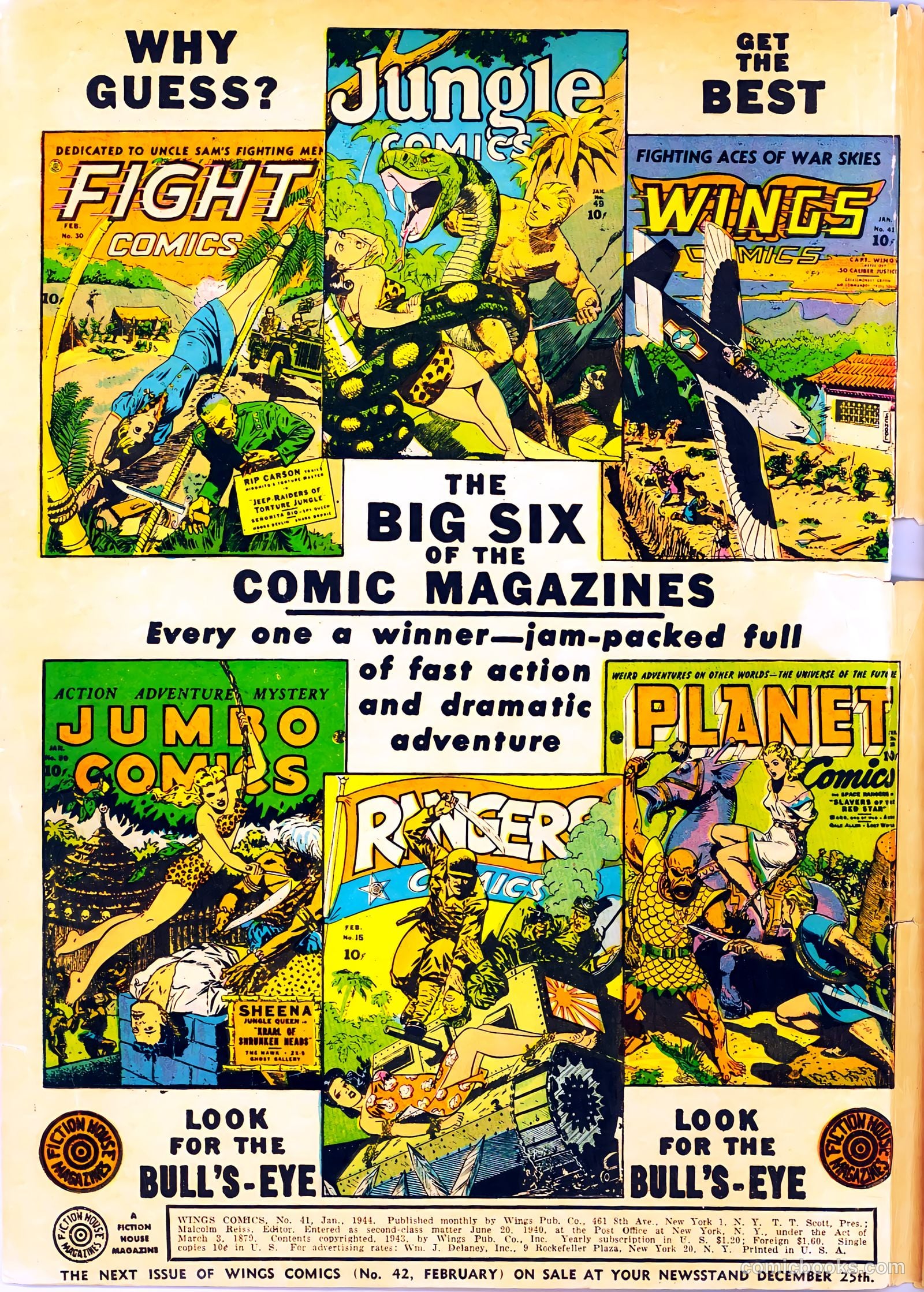 Wings Comics #41 (1944) — page 2 of 60