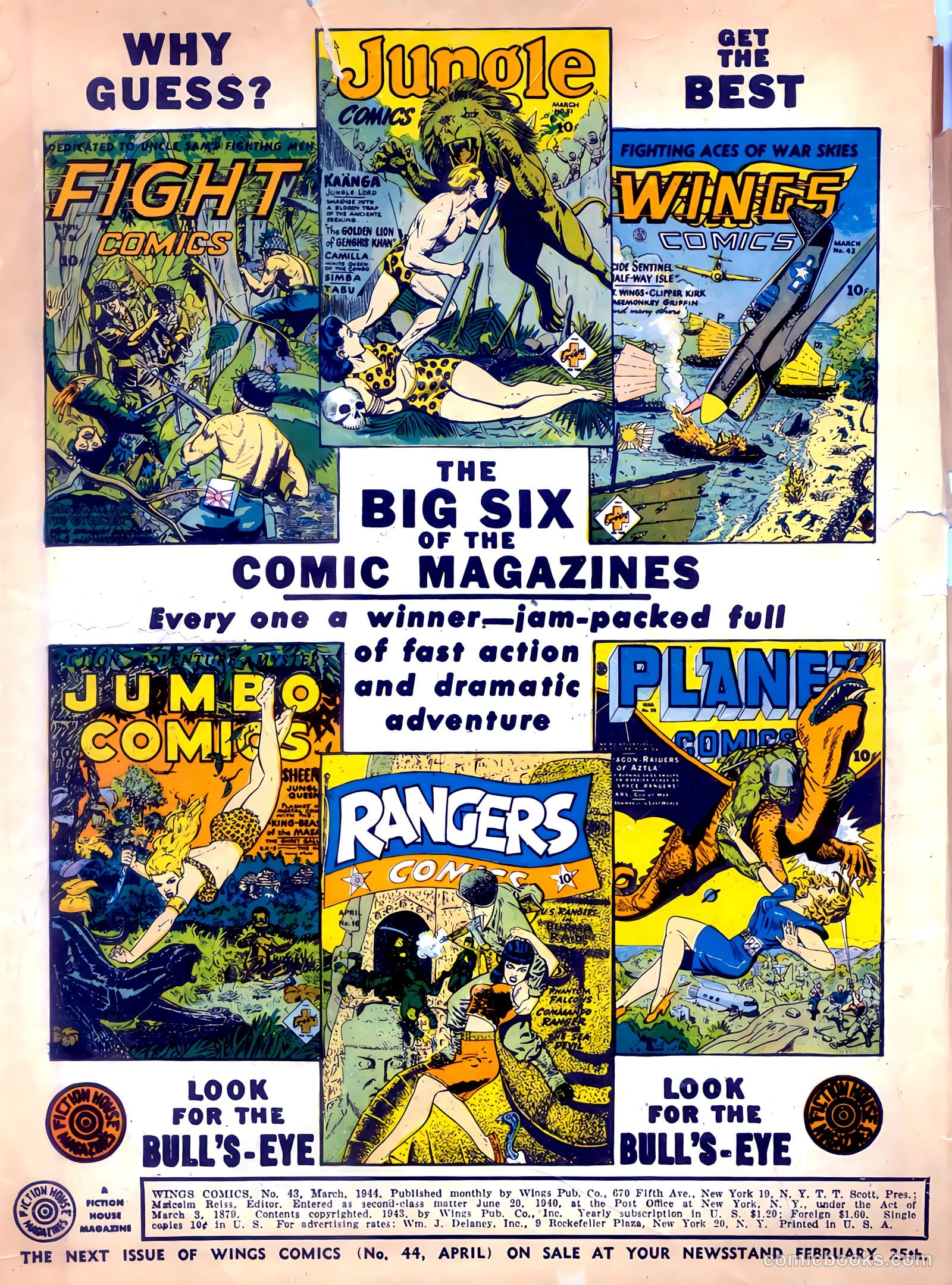 Wings Comics #43 (1944) — page 2 of 60