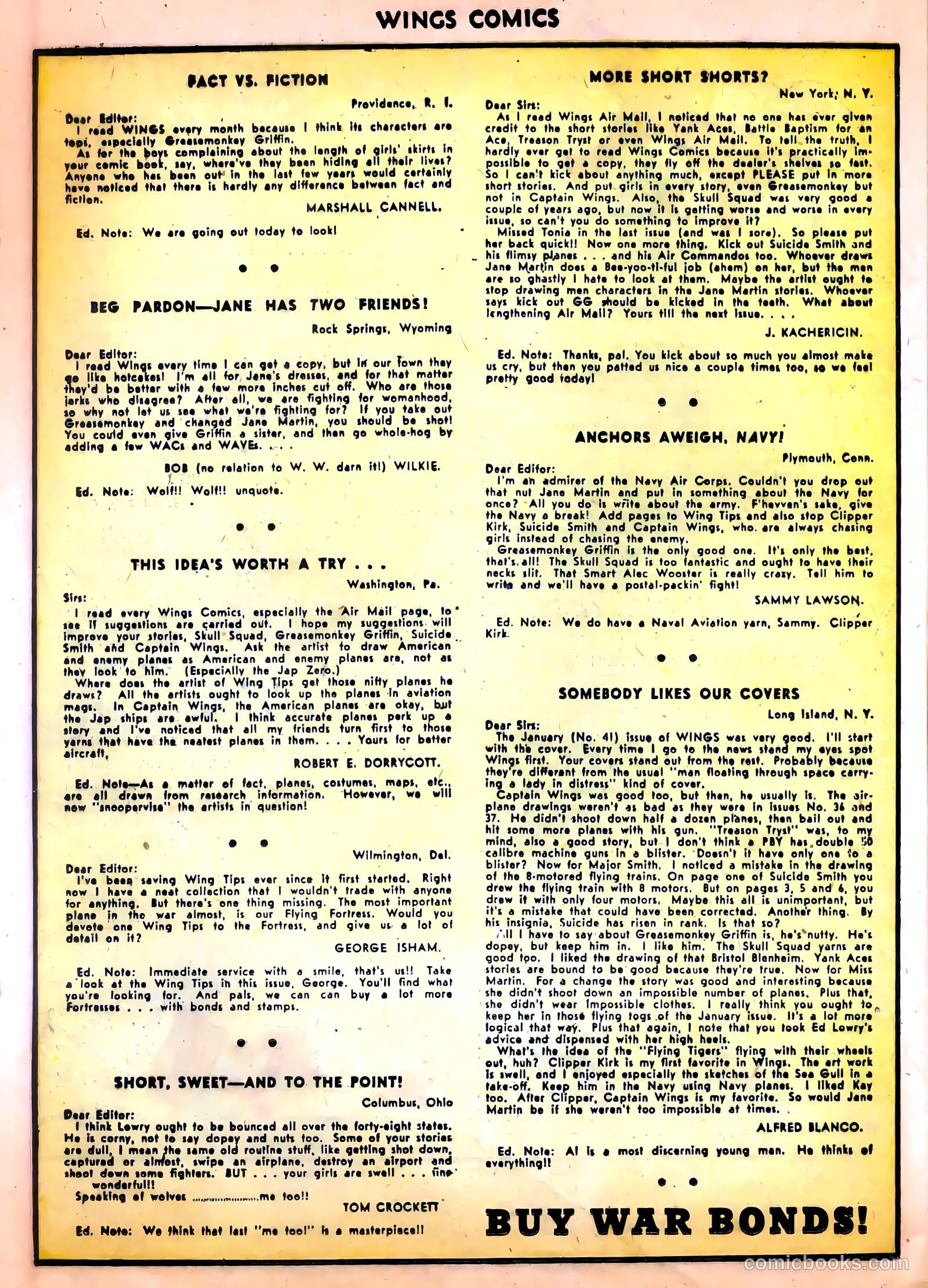 Wings Comics #43 (1944) — page 42 of 60