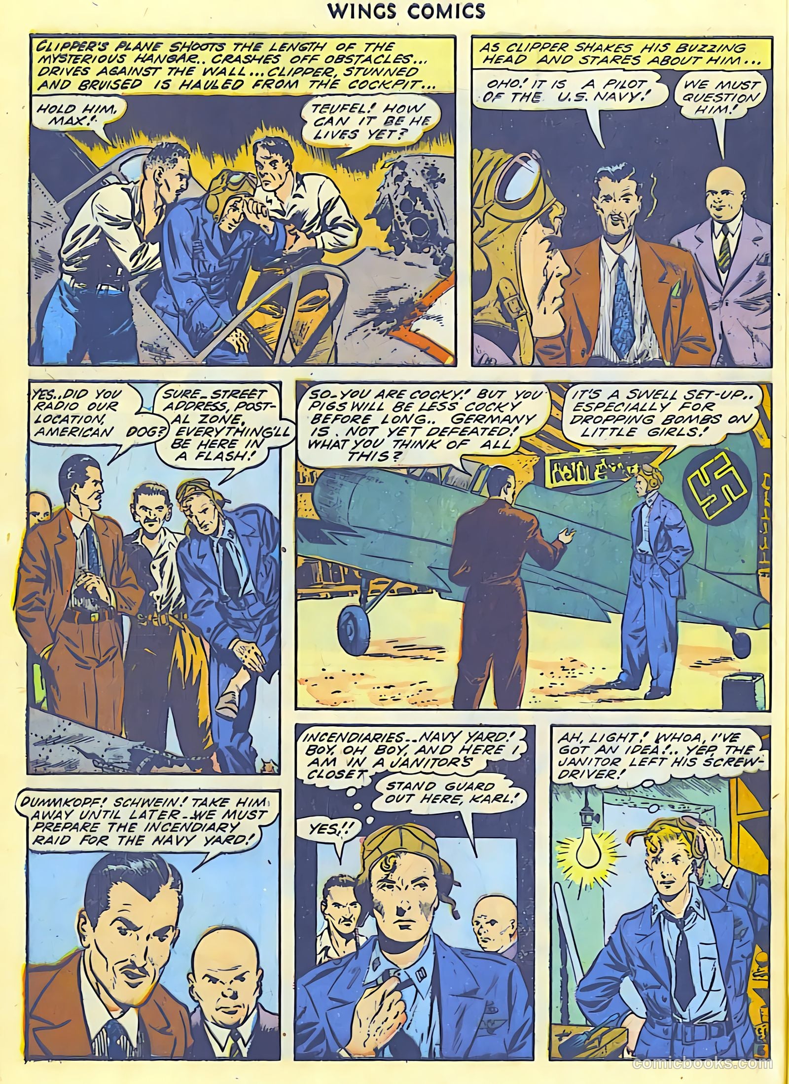 Wings Comics #43 (1944) — page 56 of 60