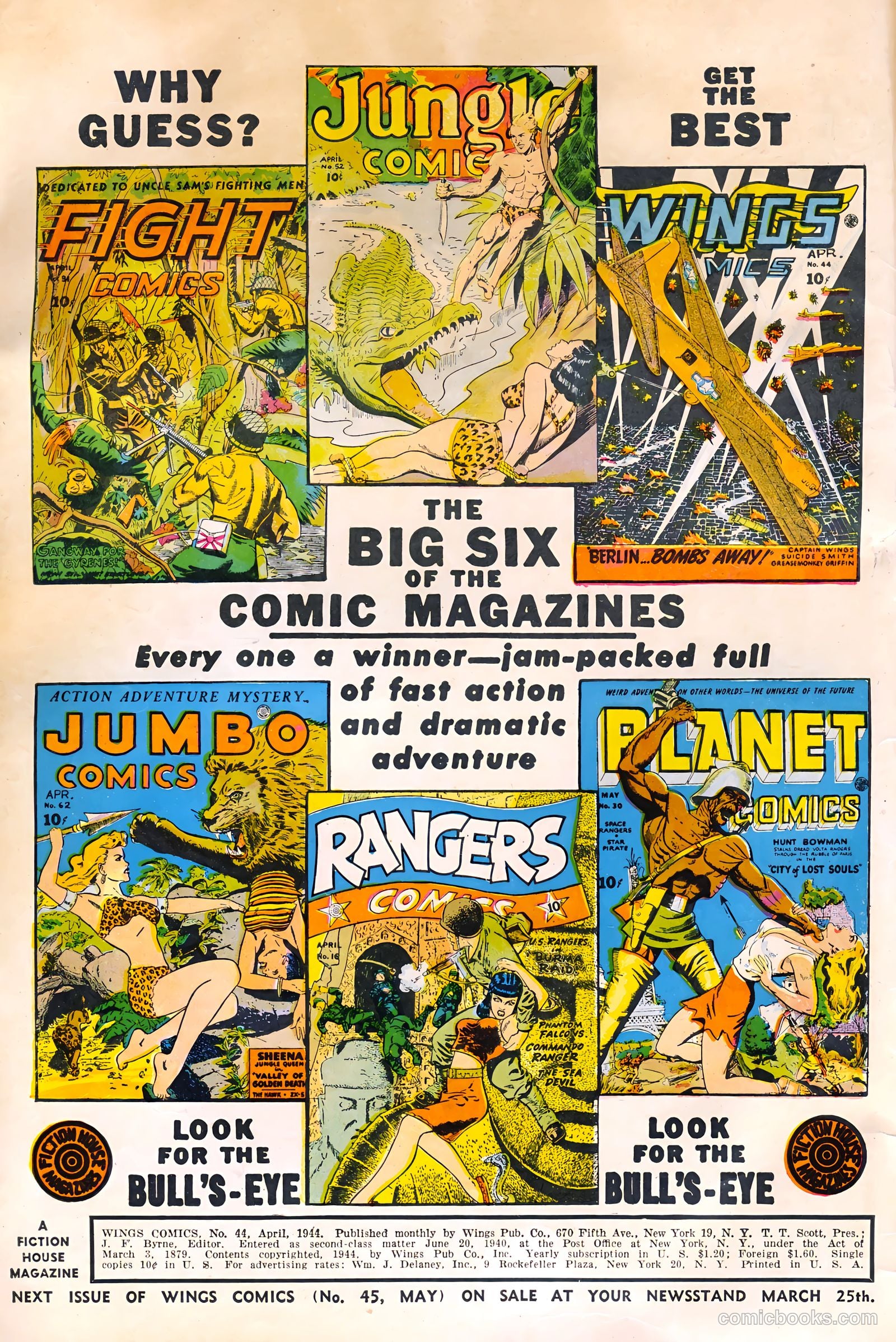 Wings Comics #44 (1944) — page 2 of 52