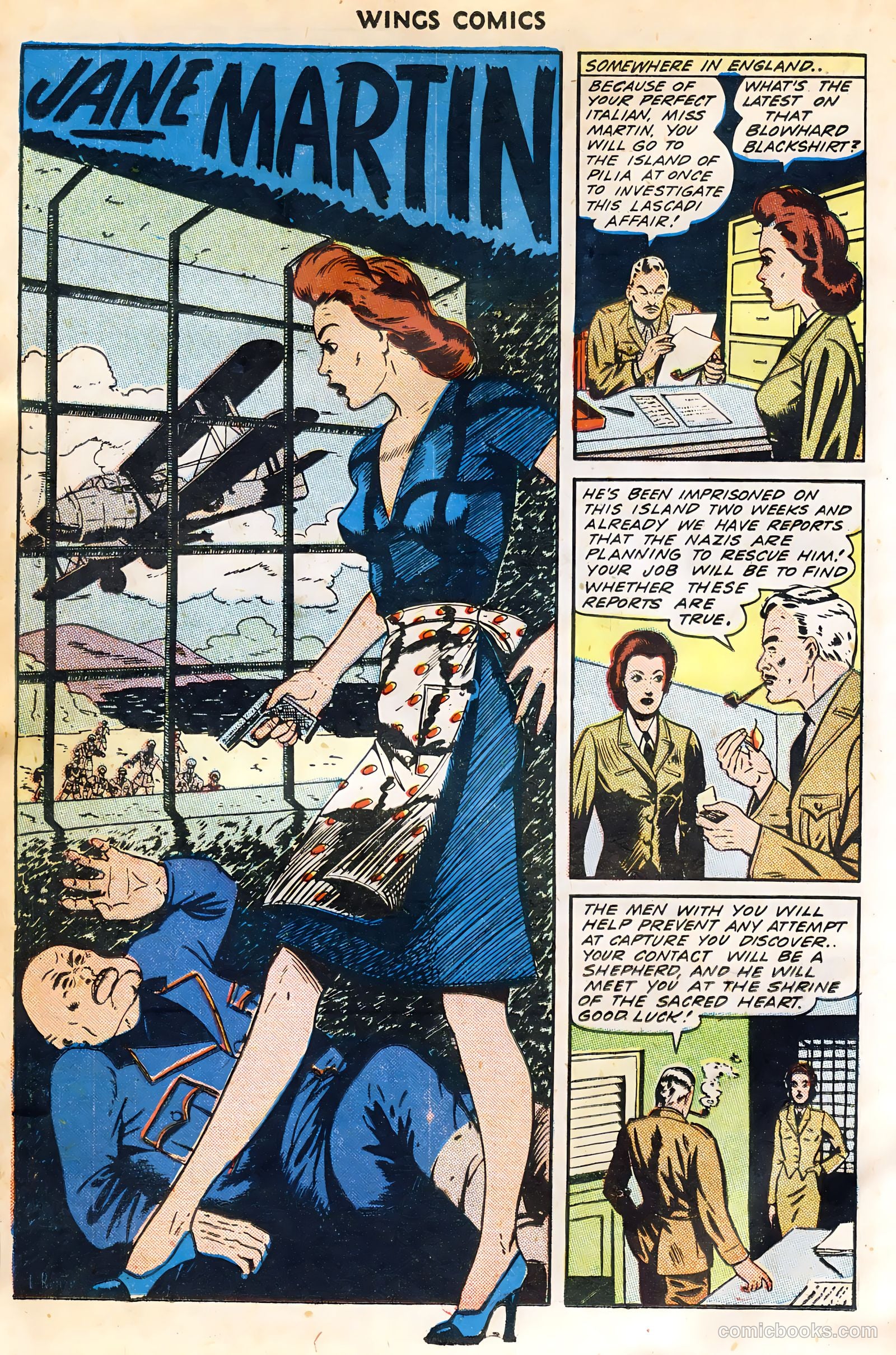 Wings Comics #44 (1944) — page 36 of 52