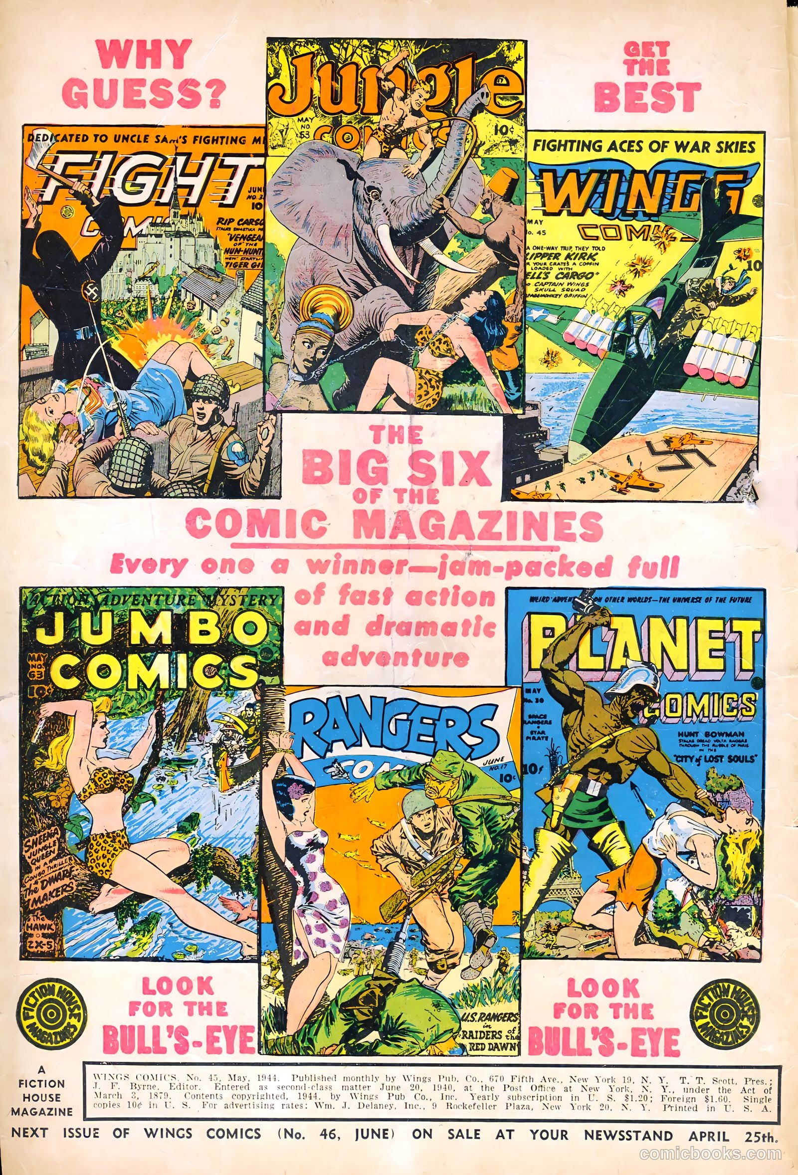 Wings Comics #45 (1944) — page 2 of 52