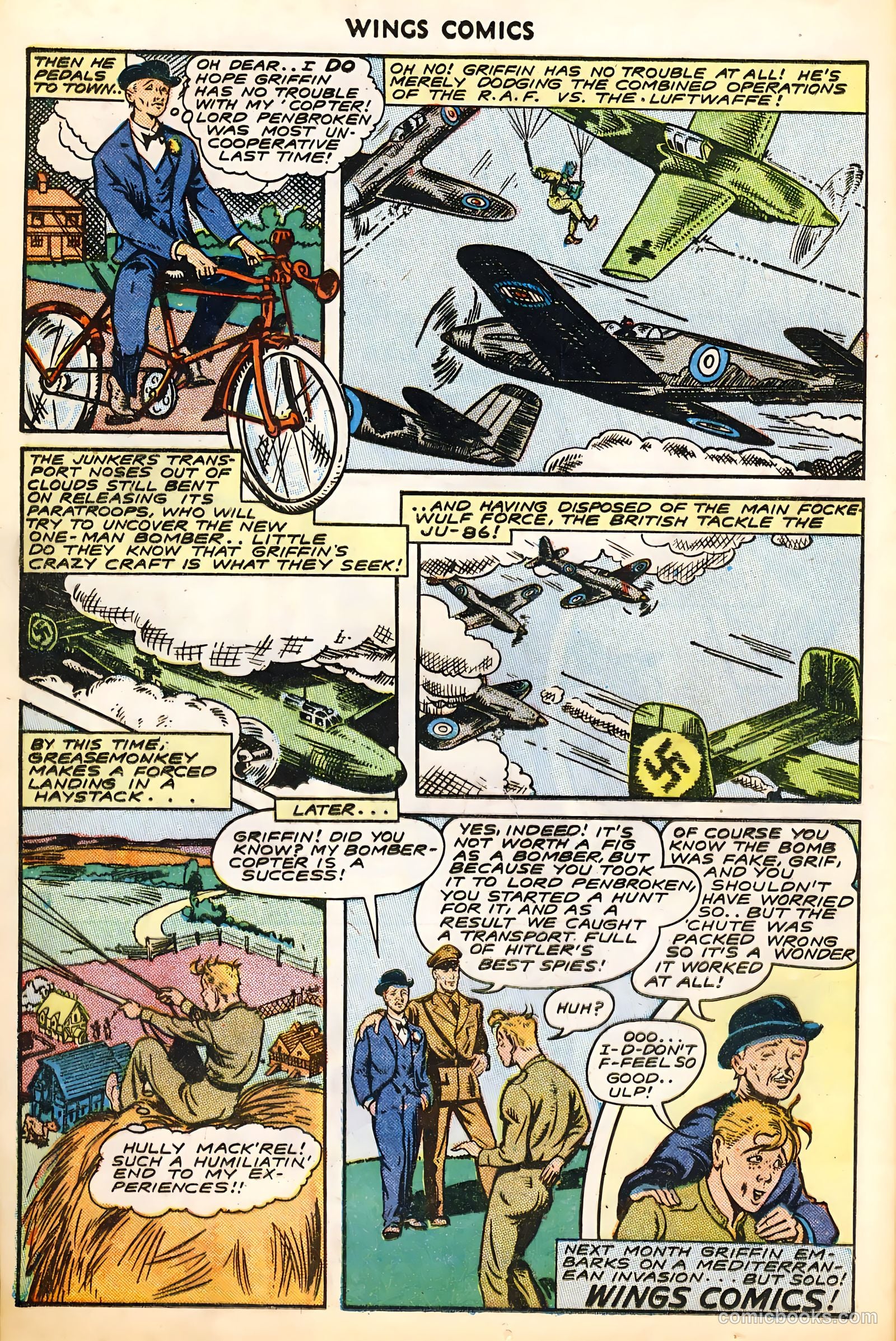 Wings Comics #45 (1944) — page 20 of 52