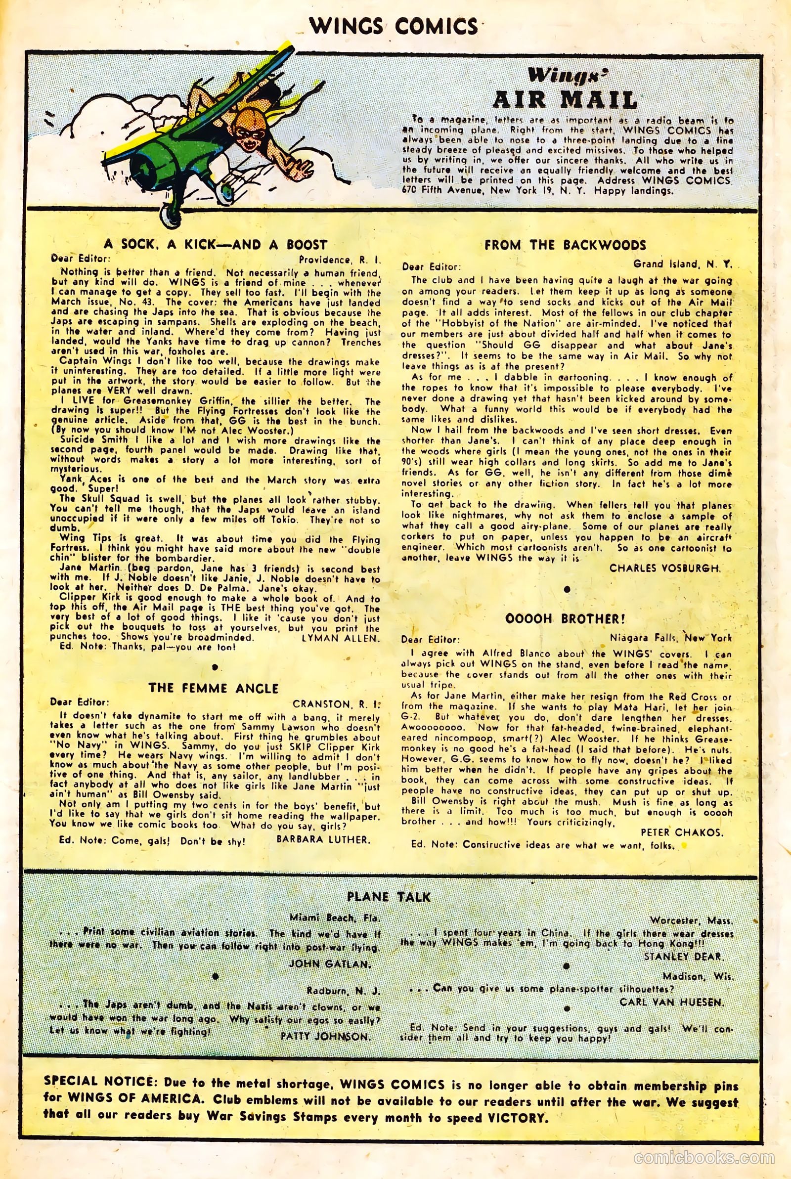 Wings Comics #46 (1944) — page 39 of 52