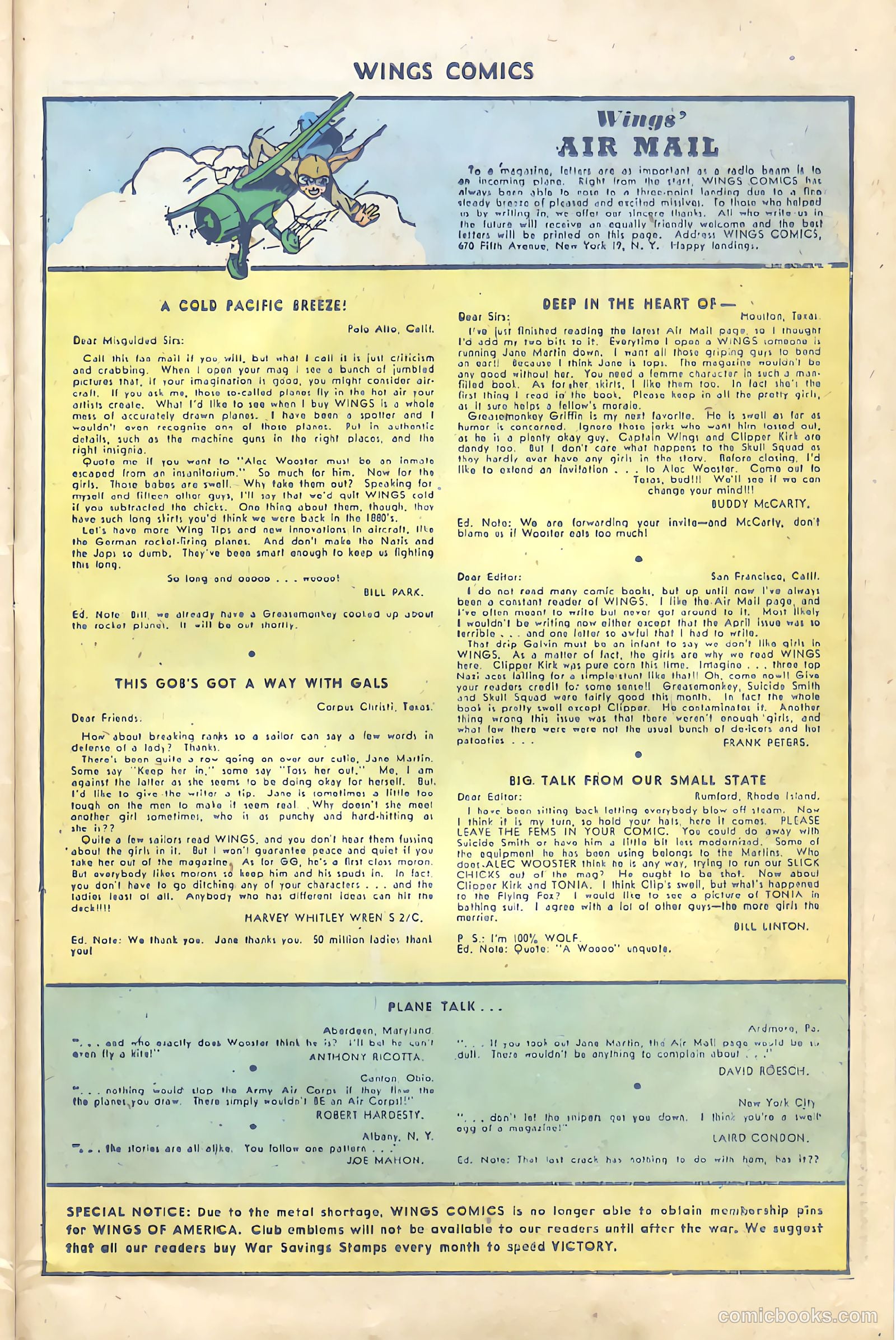 Wings Comics #47 (1944) — page 39 of 52