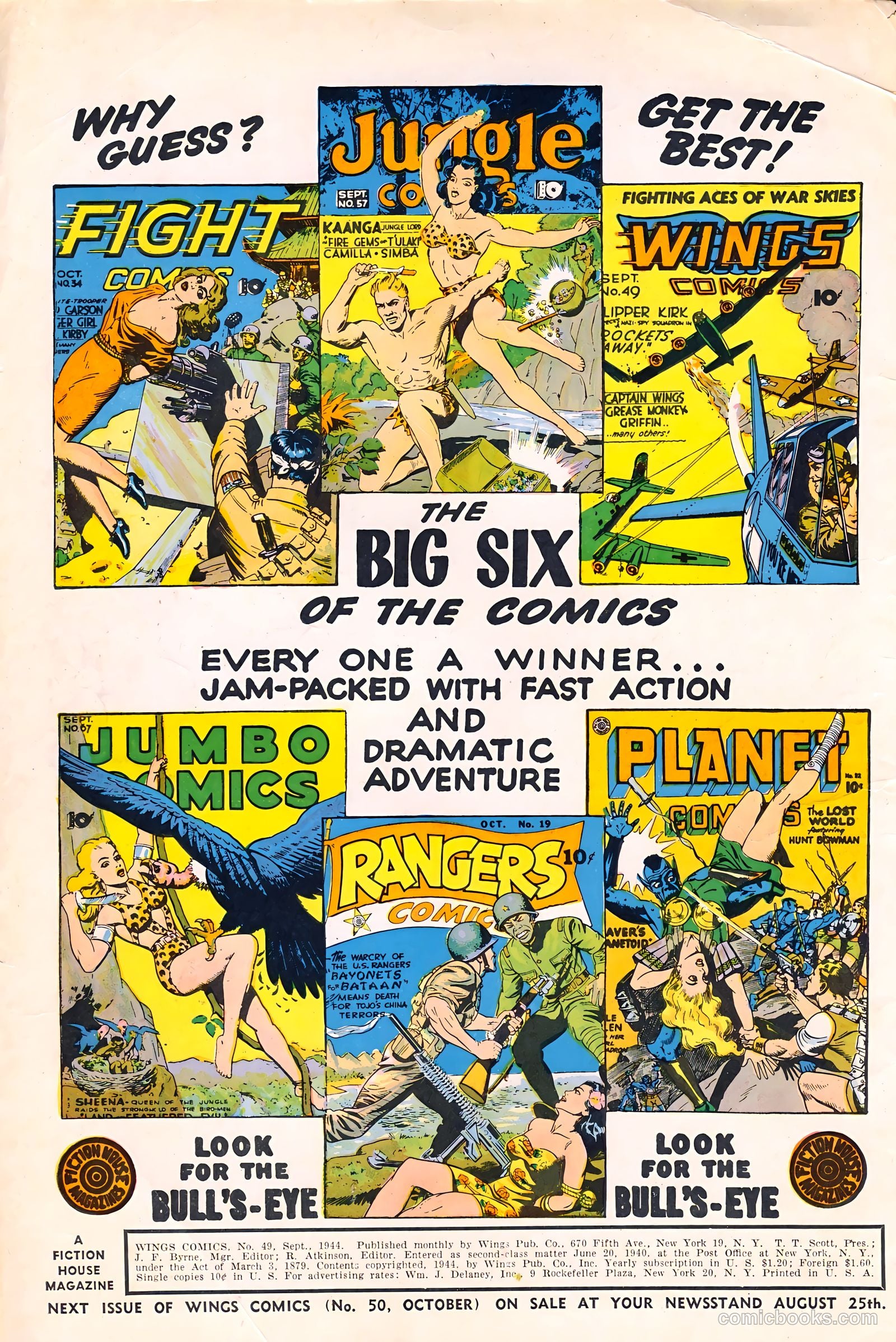 Wings Comics #49 (1944) — page 2 of 52