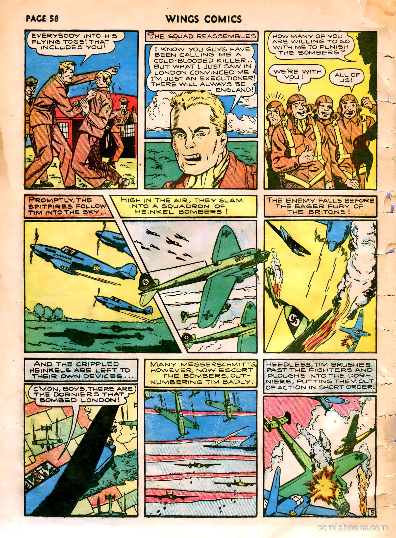 Wings Comics #5 (1941) — page 60 of 68