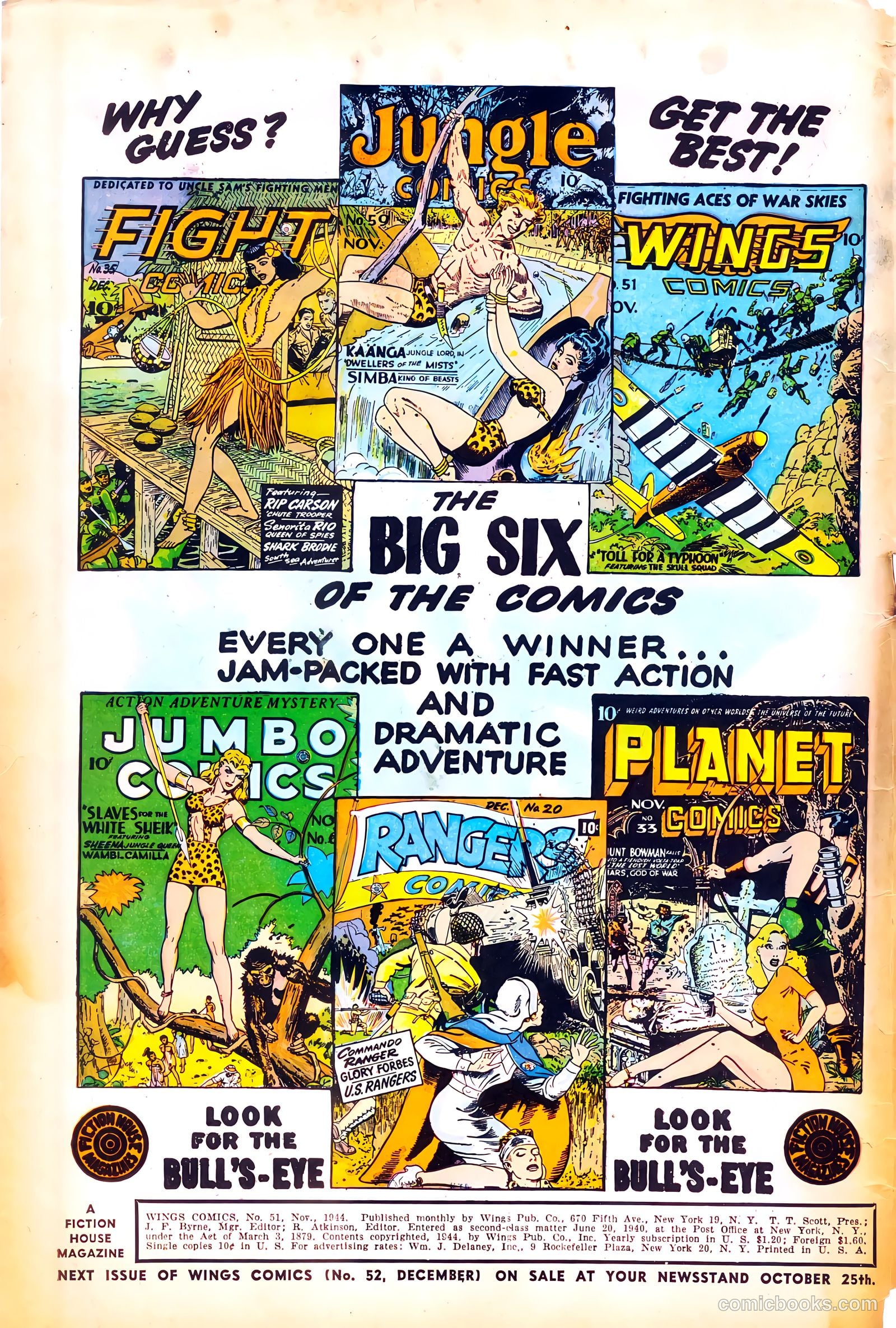 Wings Comics #51 (1944) — page 2 of 52