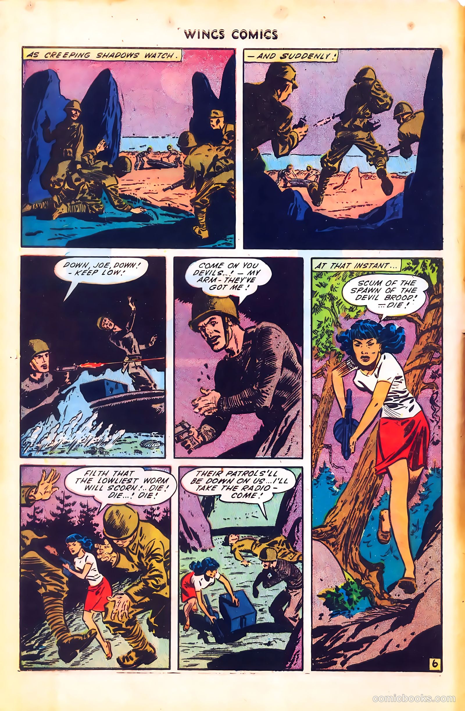 Wings Comics #51 (1944) — page 8 of 52
