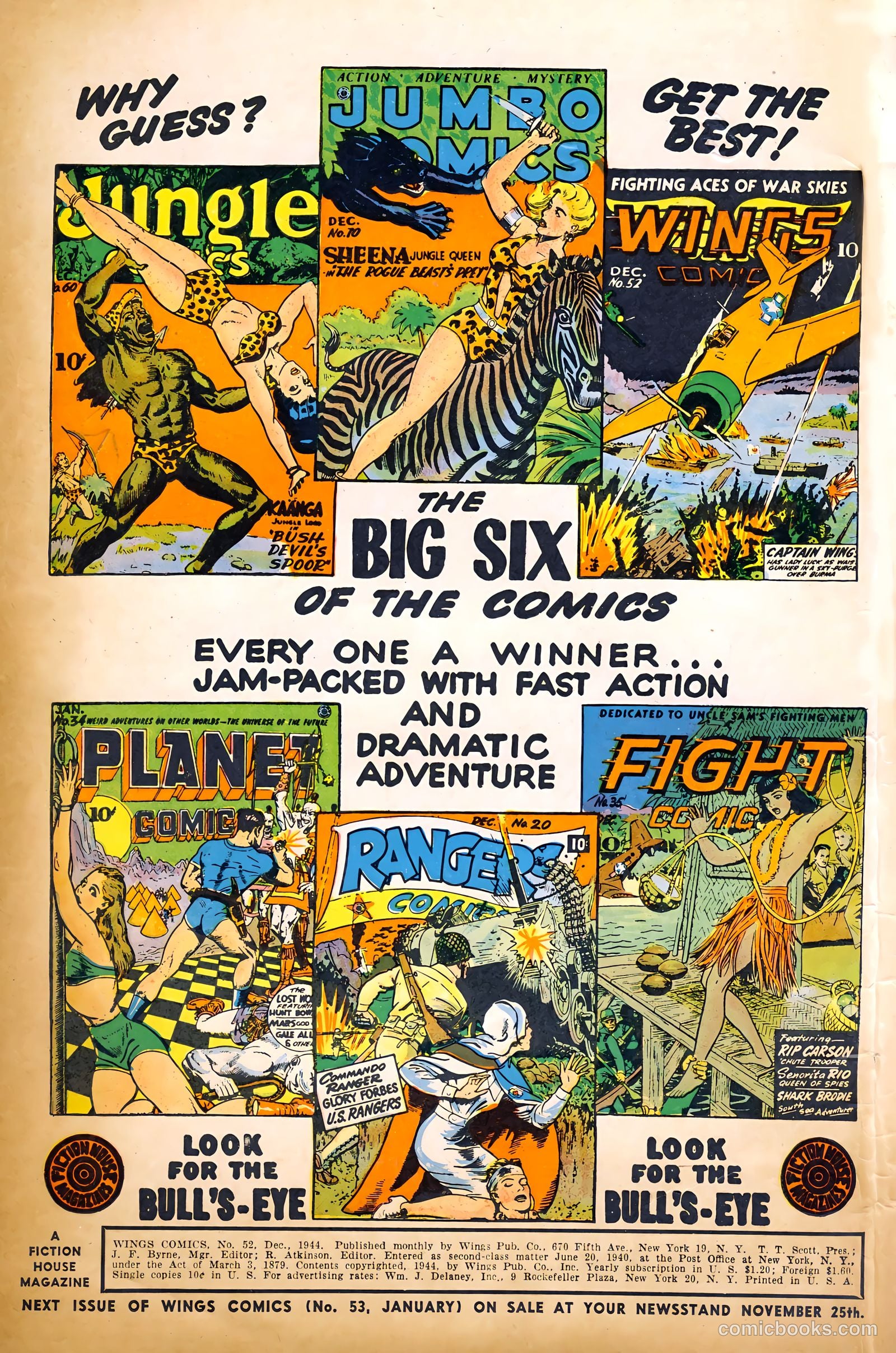 Wings Comics #52 (1944) — page 2 of 52