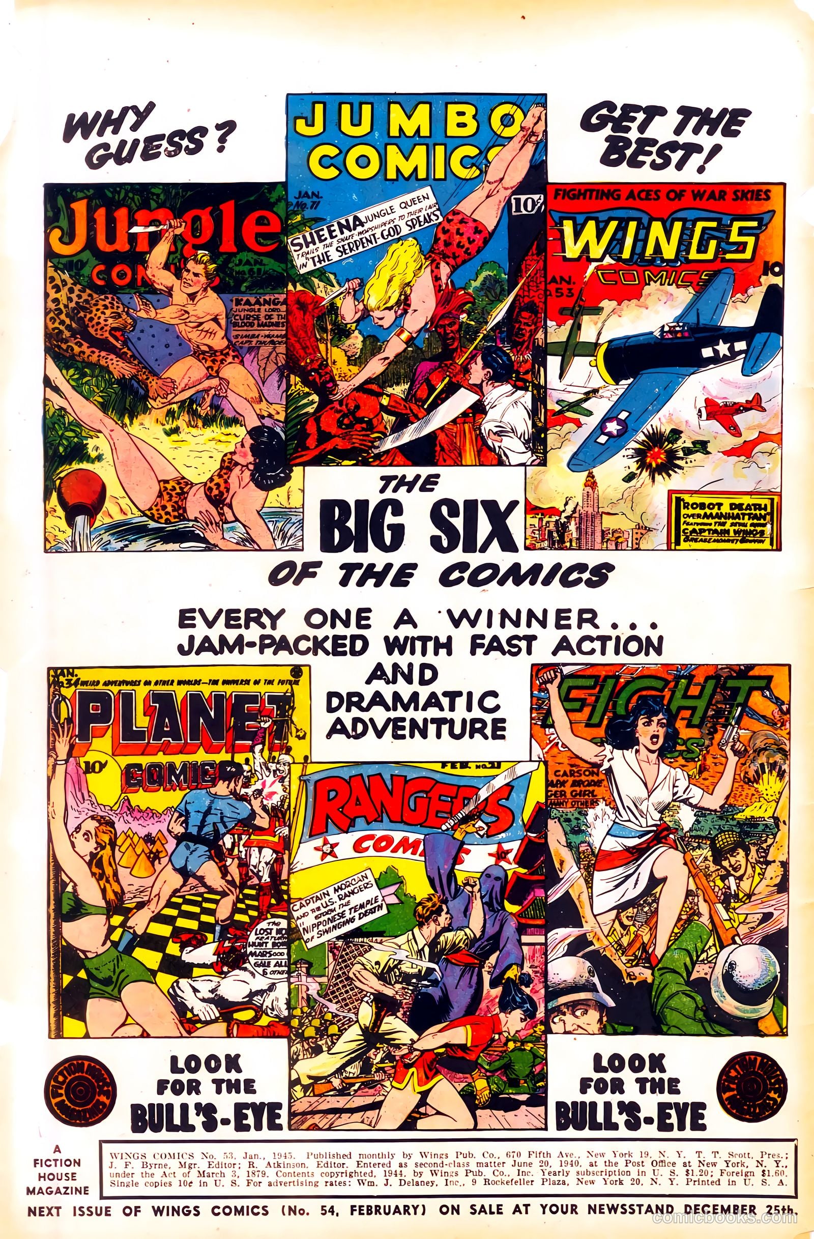 Wings Comics #53 (1945) — page 2 of 52