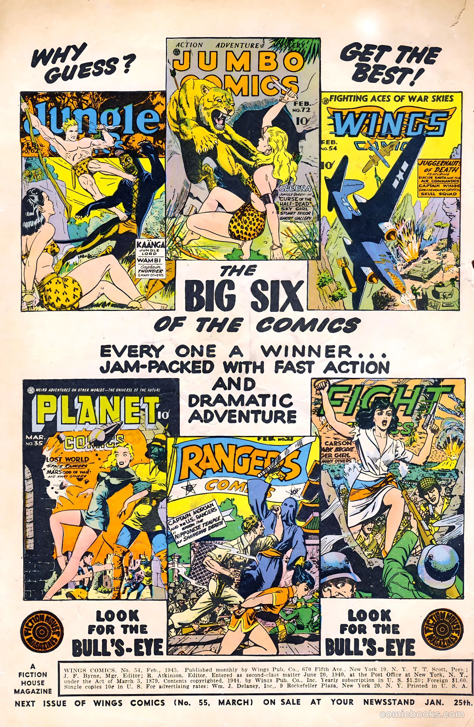 Wings Comics #54 (1945) — page 2 of 52