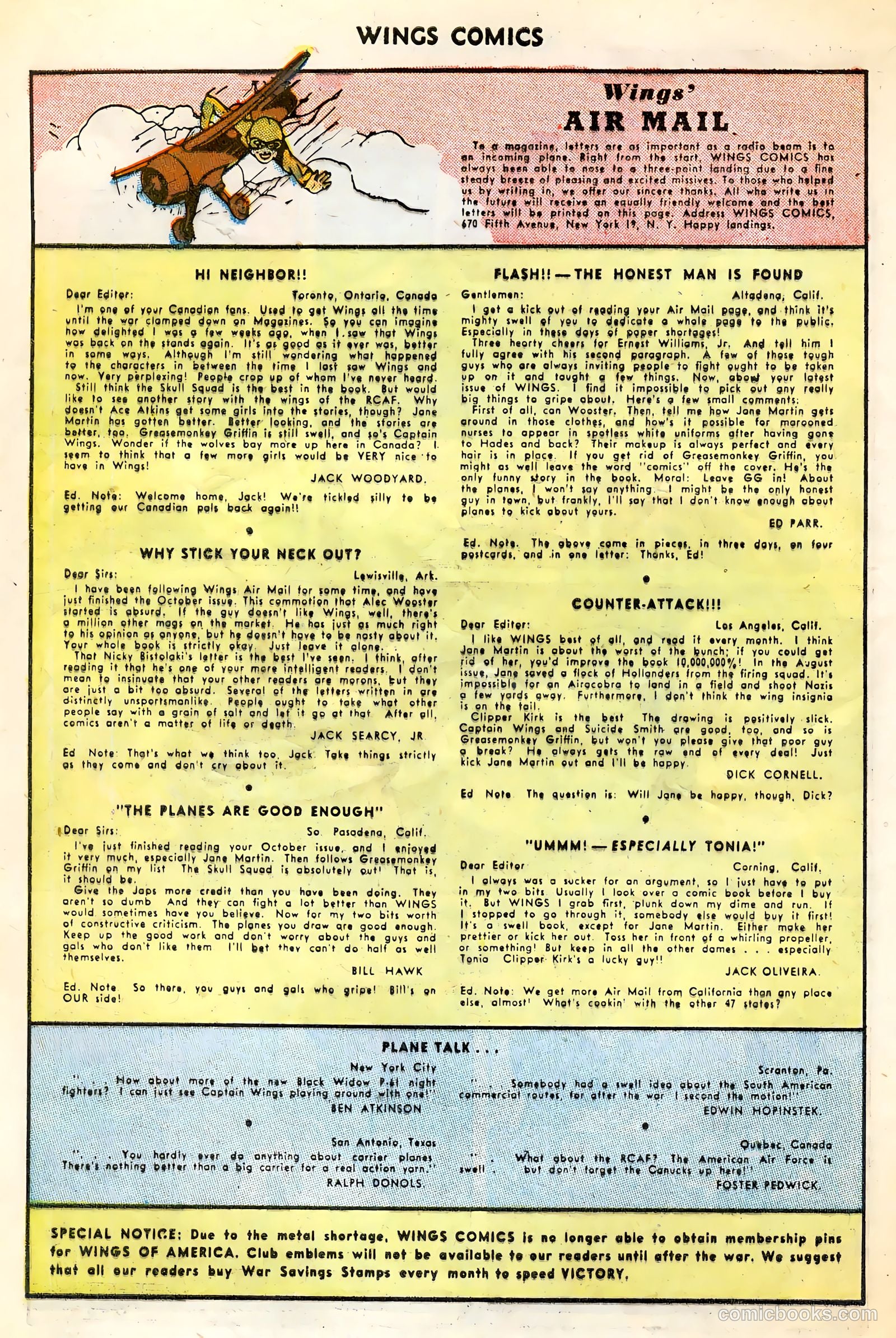 Wings Comics #54 (1945) — page 42 of 52