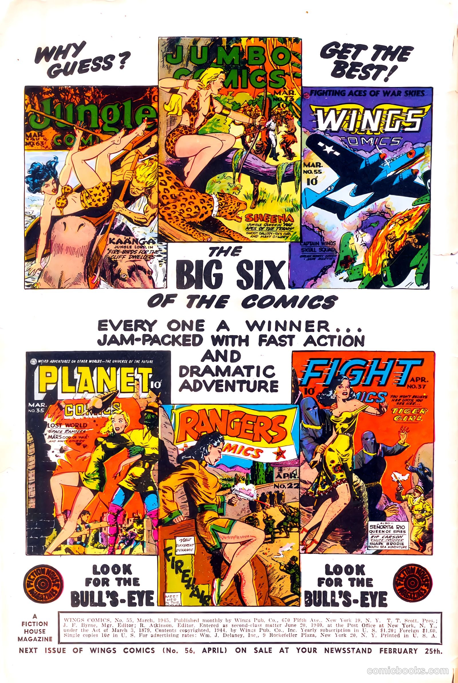 Wings Comics #55 (1945) — page 2 of 52
