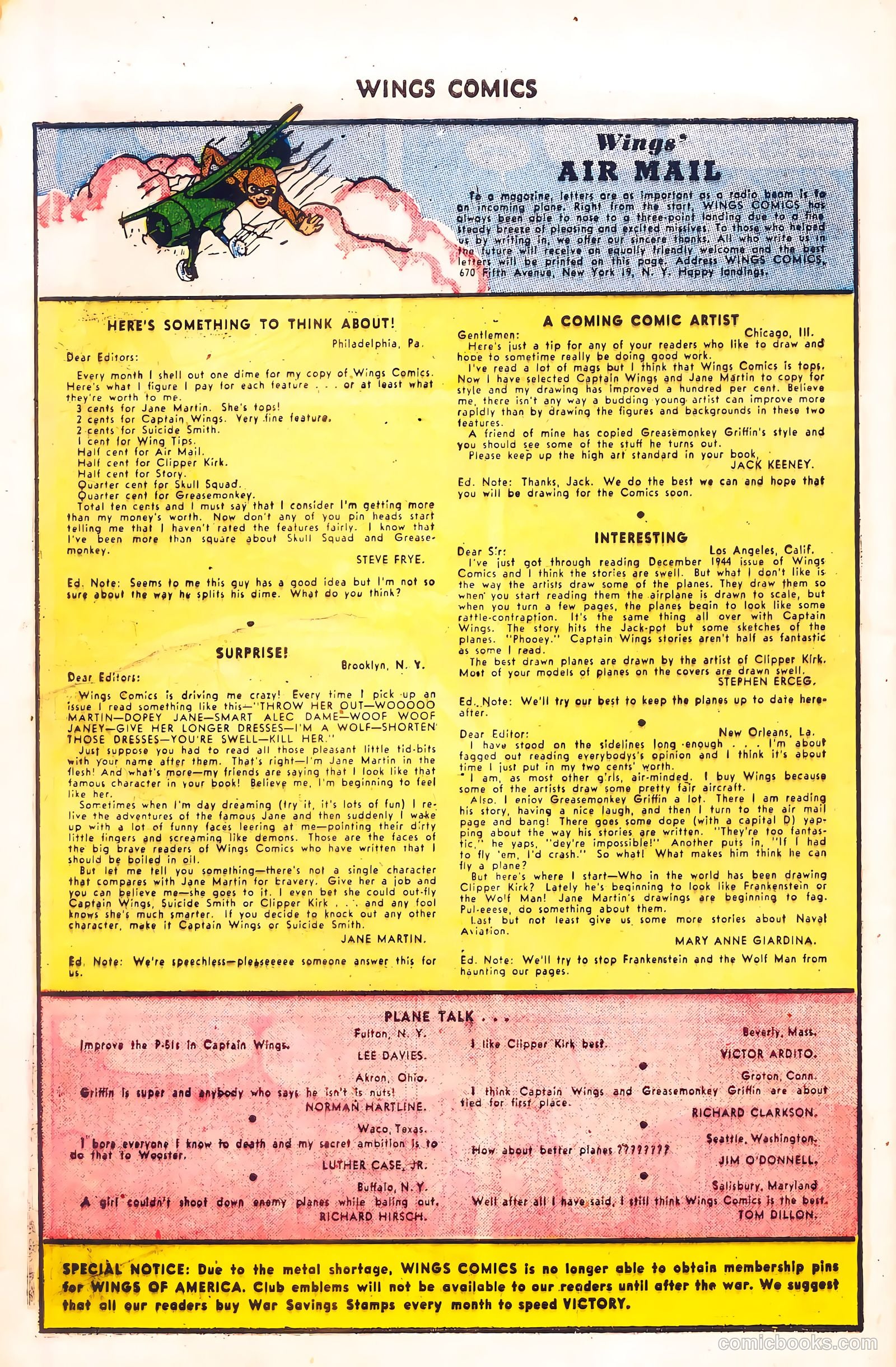 Wings Comics #56 (1945) — page 44 of 54