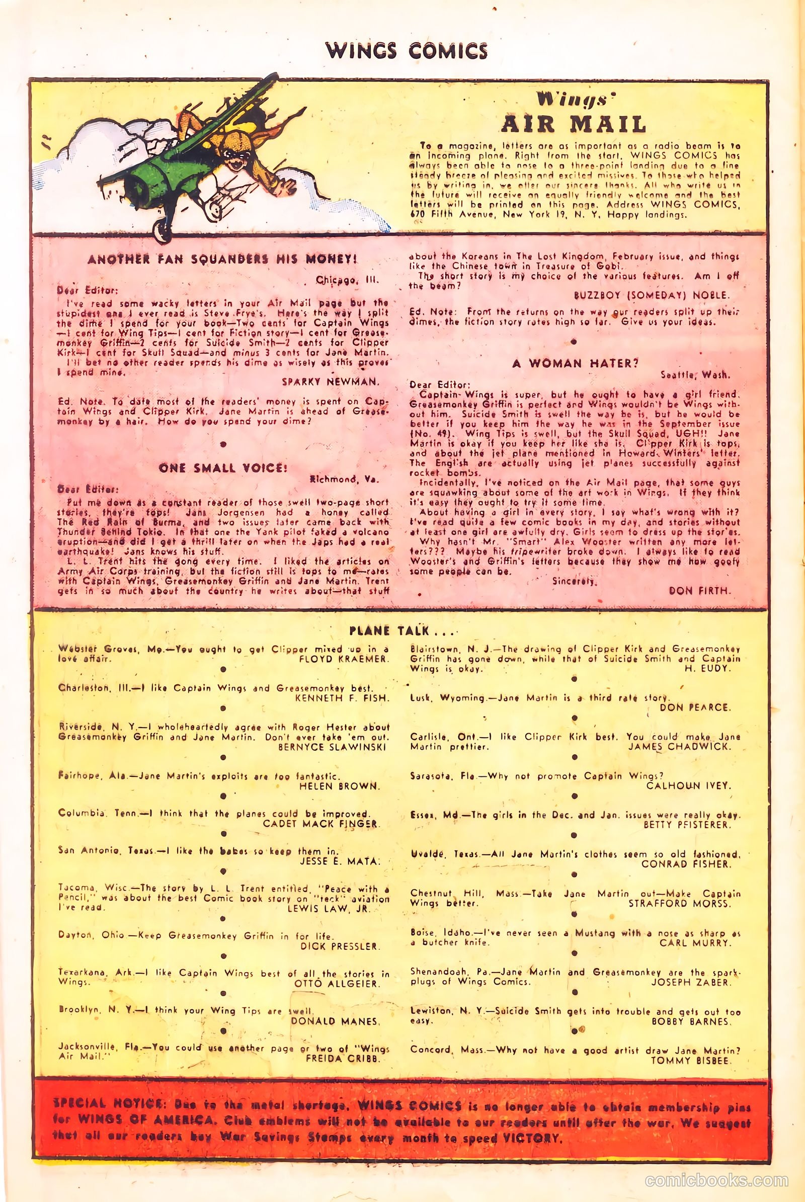 Wings Comics #57 (1945) — page 42 of 53