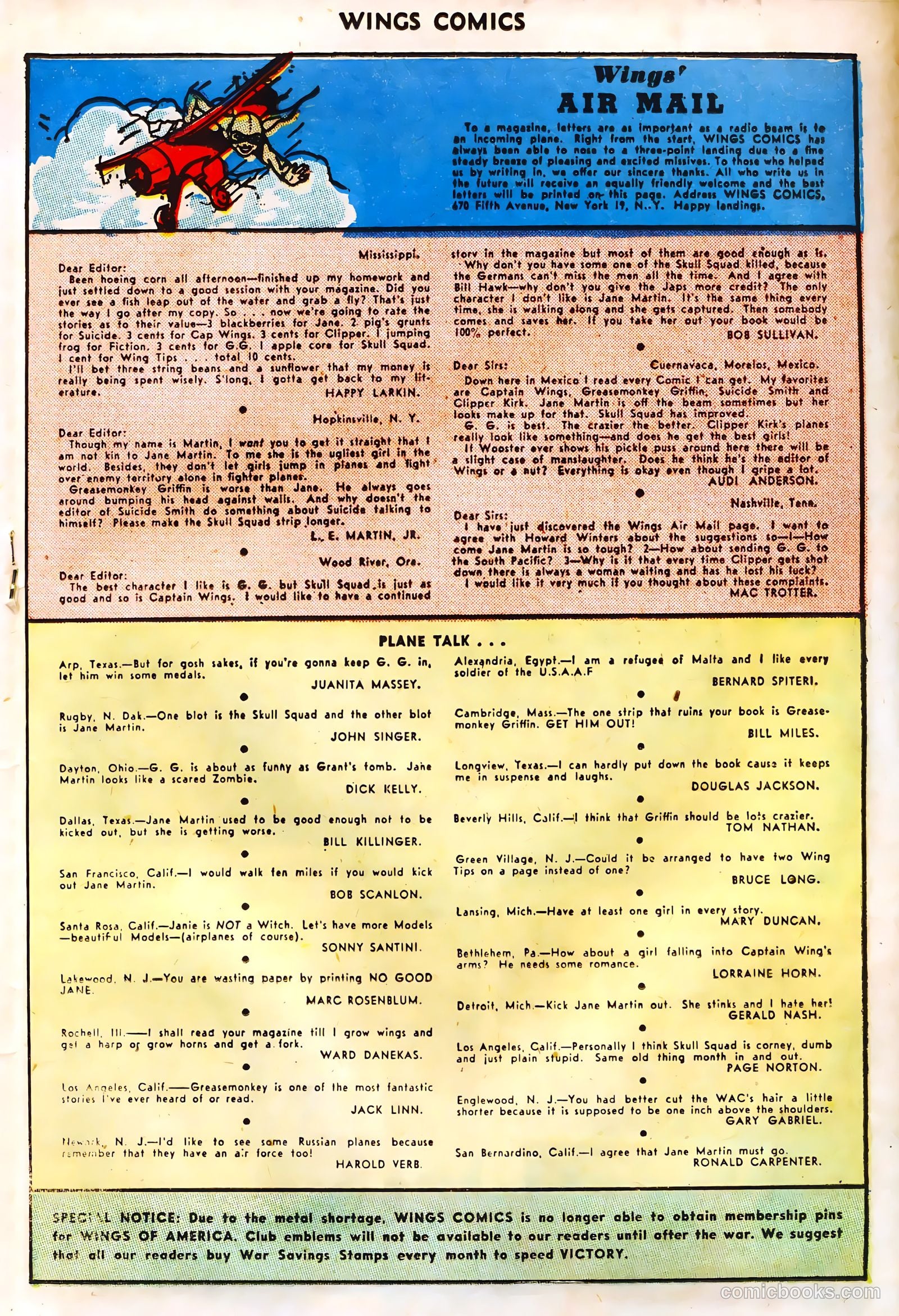 Wings Comics #59 (1945) — page 29 of 52