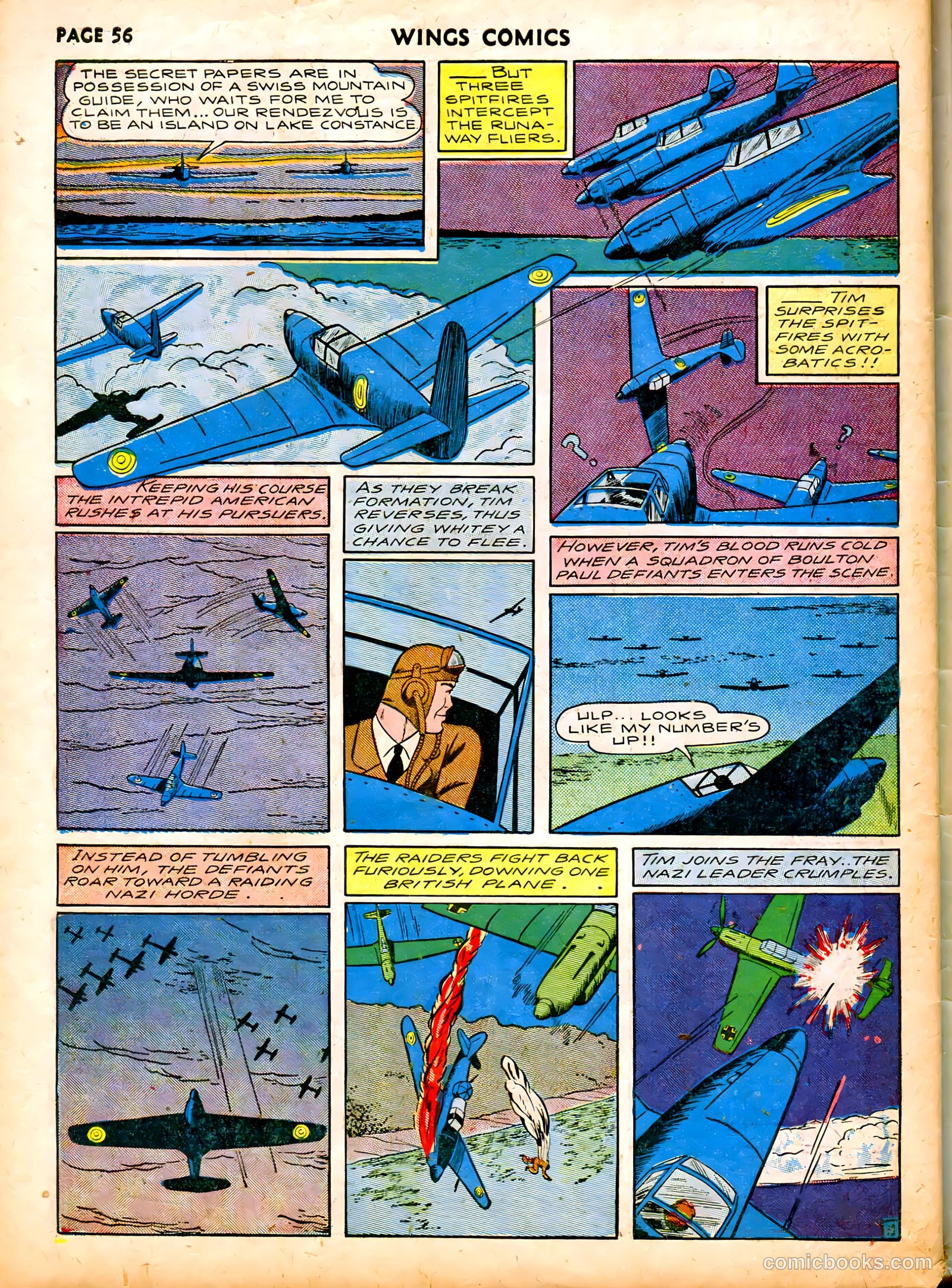 Wings Comics #6 (1941) — page 58 of 68