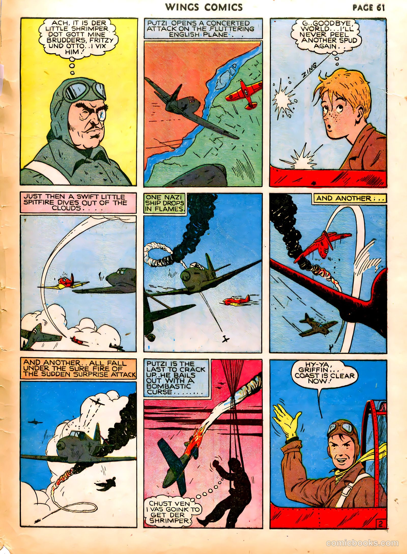 Wings Comics #6 (1941) — page 63 of 68
