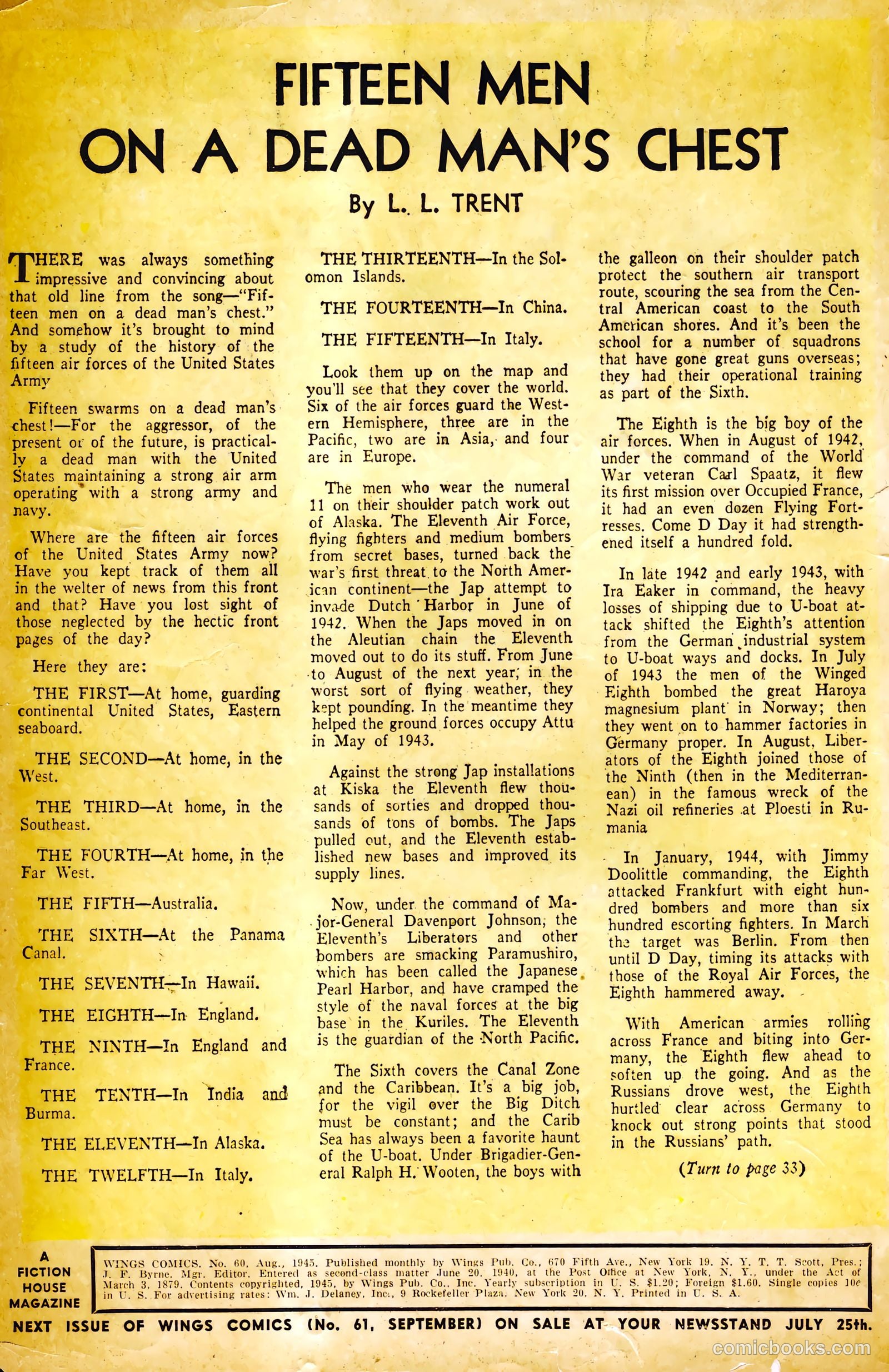 Wings Comics #60 (1945) — page 2 of 36