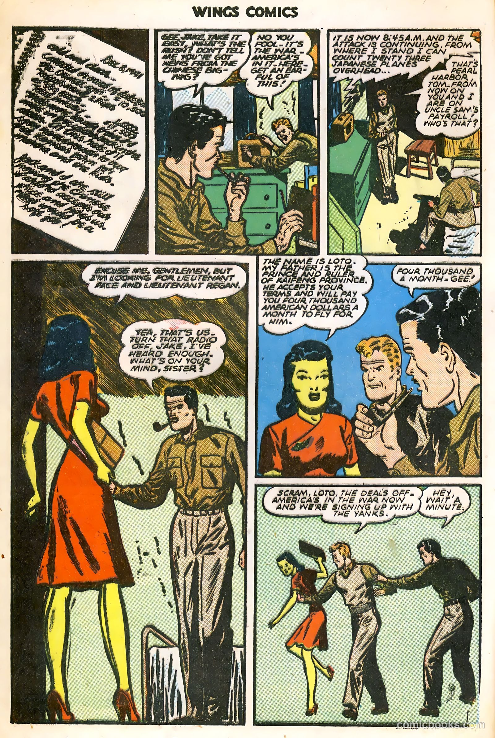 Wings Comics #60 (1945) — page 4 of 36